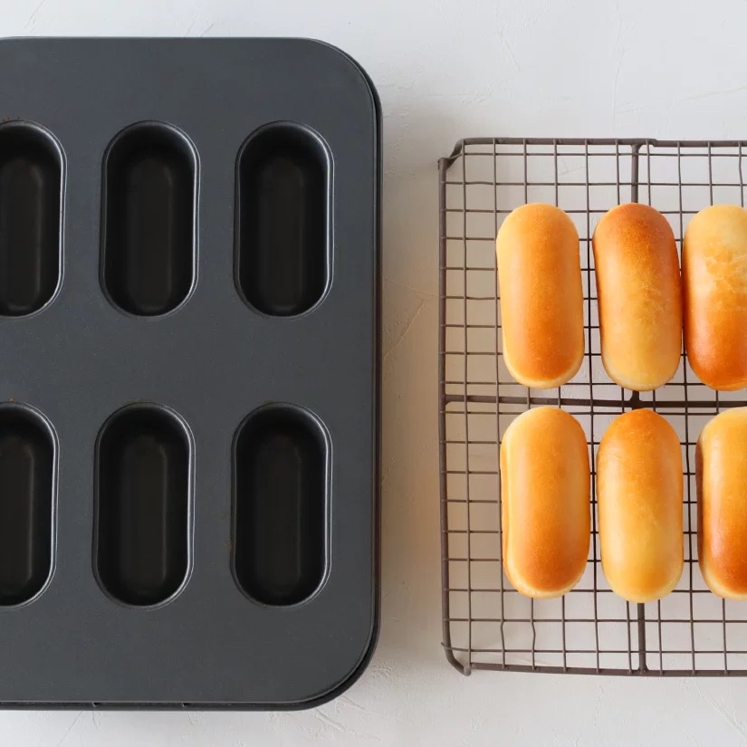 日本進口6連迷你熱狗烘焙烤盤