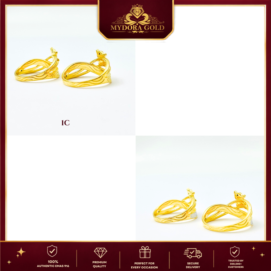 MYDORA Cincin Silang Butterfly Grace (5G) l EMAS 916/22K