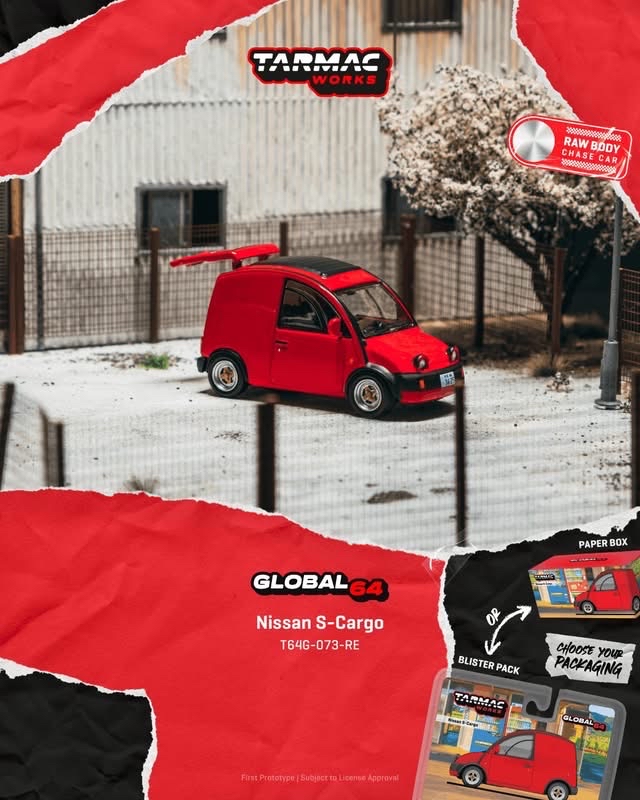 (預訂 Pre Order) Tarmac Works  ( T64G-073-RE ) Nissan S-Cargo Red