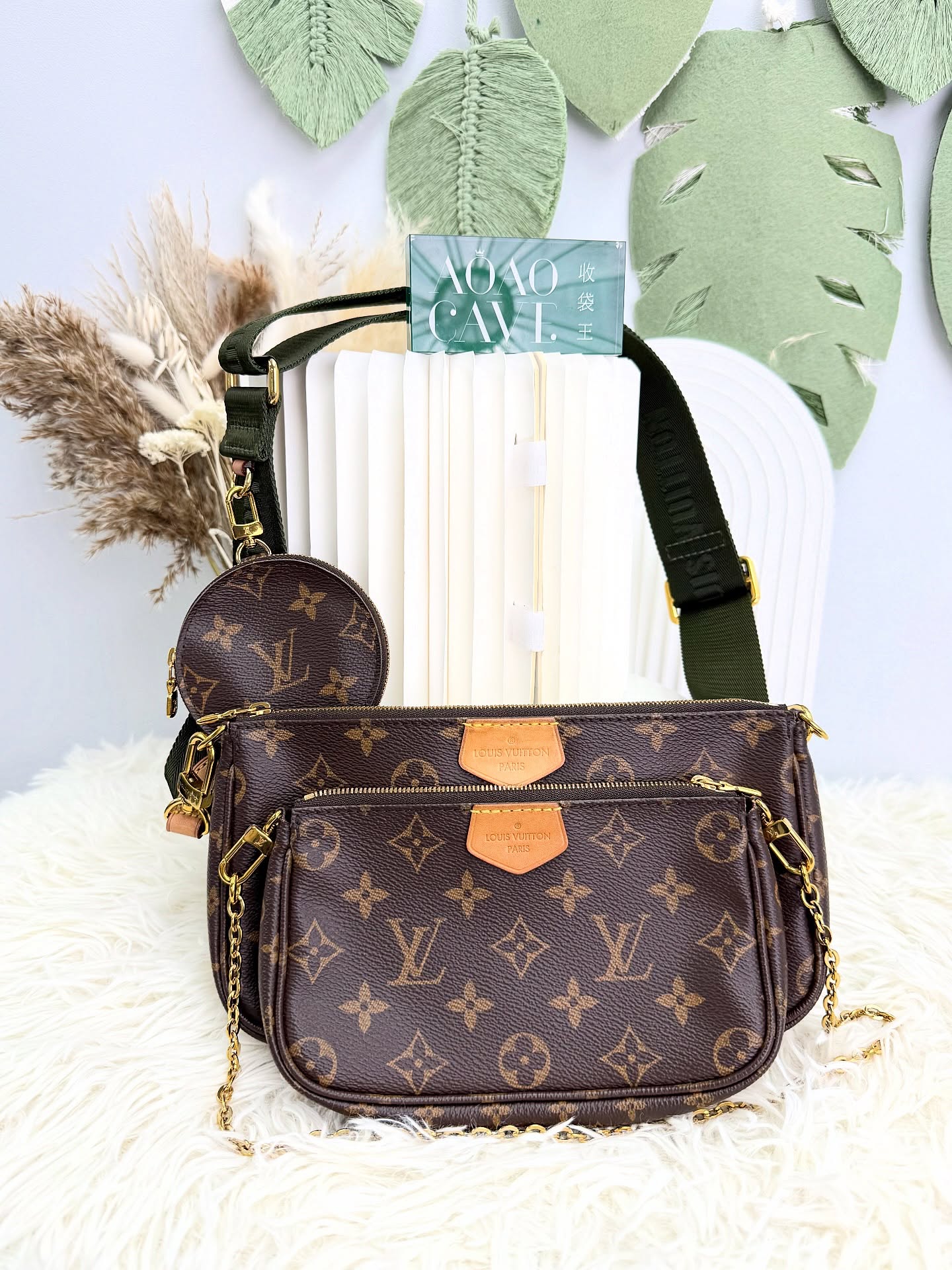LV🤍PRE OWNED 5 in 1 Multi Pochette 晶片款 斜肩包🤎