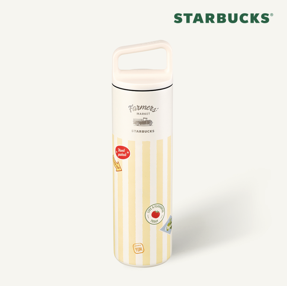 田園農夫系列｜韓國 Starbucks 星巴克 MiiR 雙層不鏽鋼保溫瓶 591ml｜Farmers Market MiiR Wide Tumbler