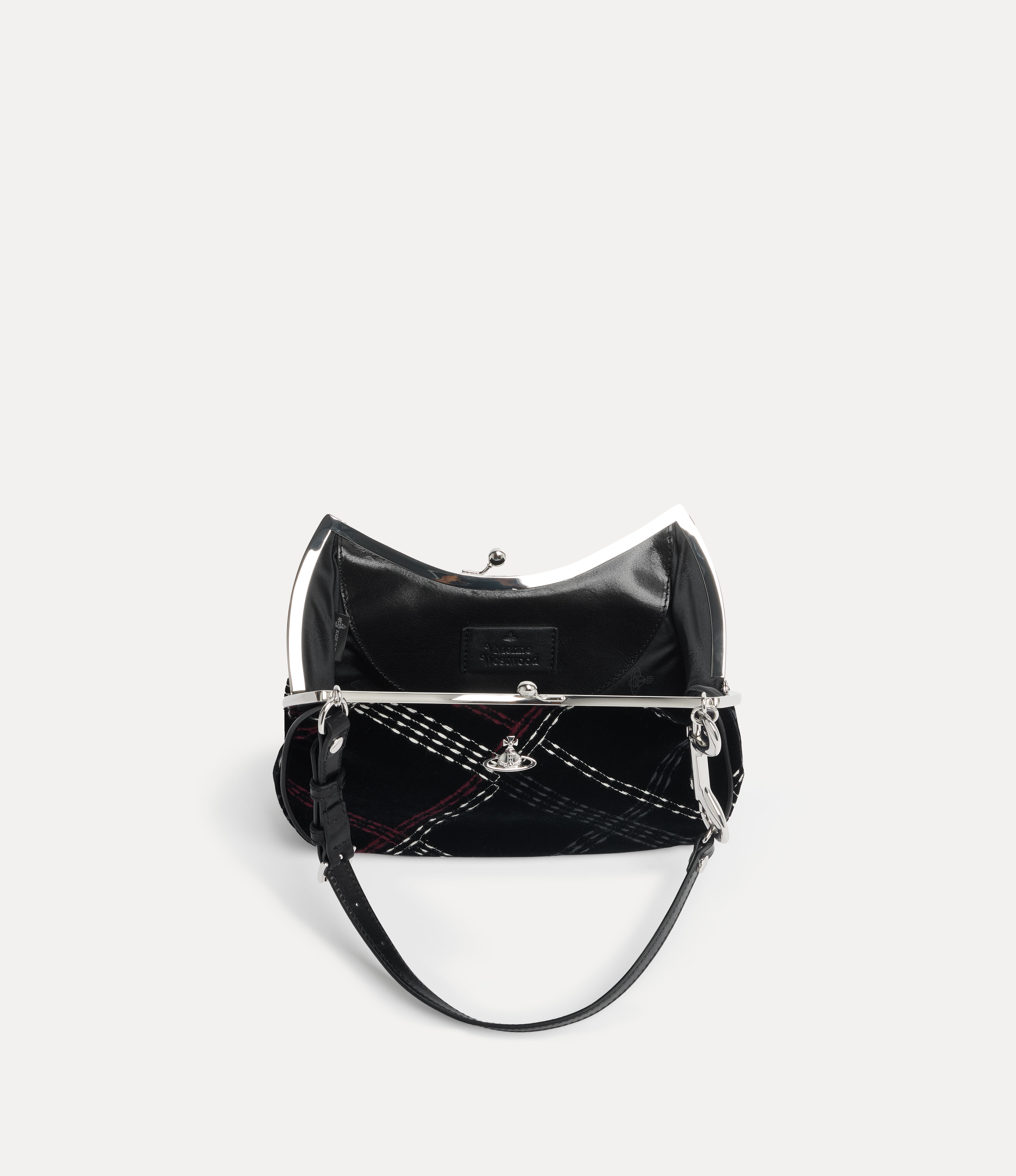 限時優惠💖新款🆕訂貨🍒Westwood 啪扣velvet shoulder bag  袋上掛飾可除! Size 22x17x7cm
