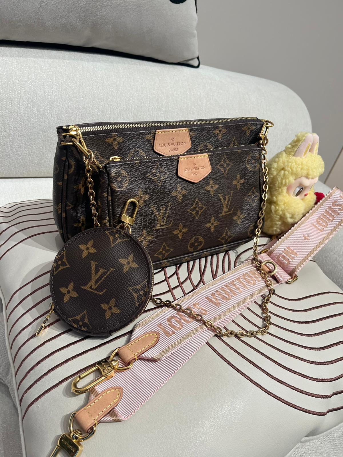 Lv Multi Pochette Accessoires 5合1 100%Authentic ,95%new ✅dust bag✅strap✅box 