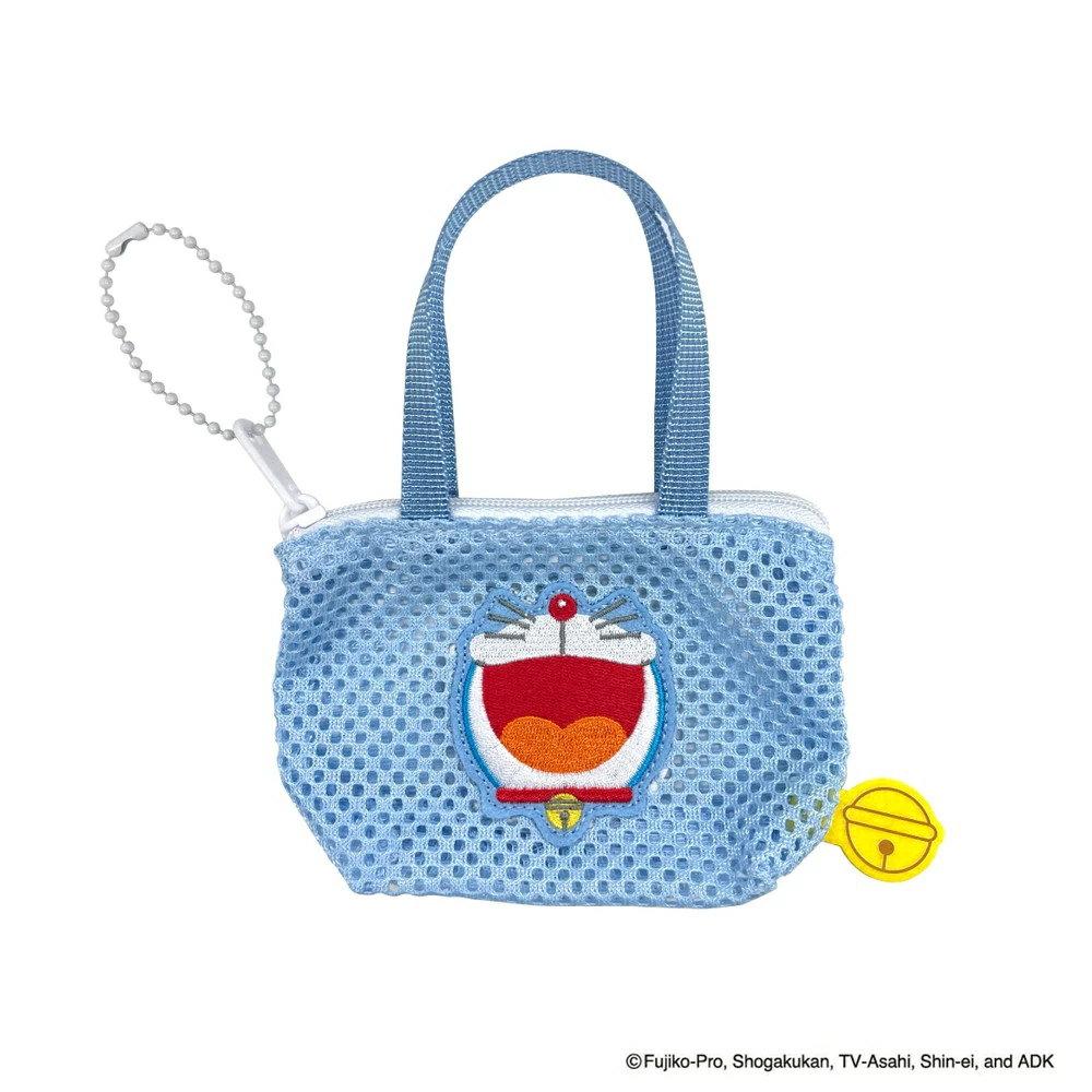 [現貨 藍色款] 多啦A夢鎖匙扣 迷你手袋 掛飾 刺繡圖案｜Doraemon禮物