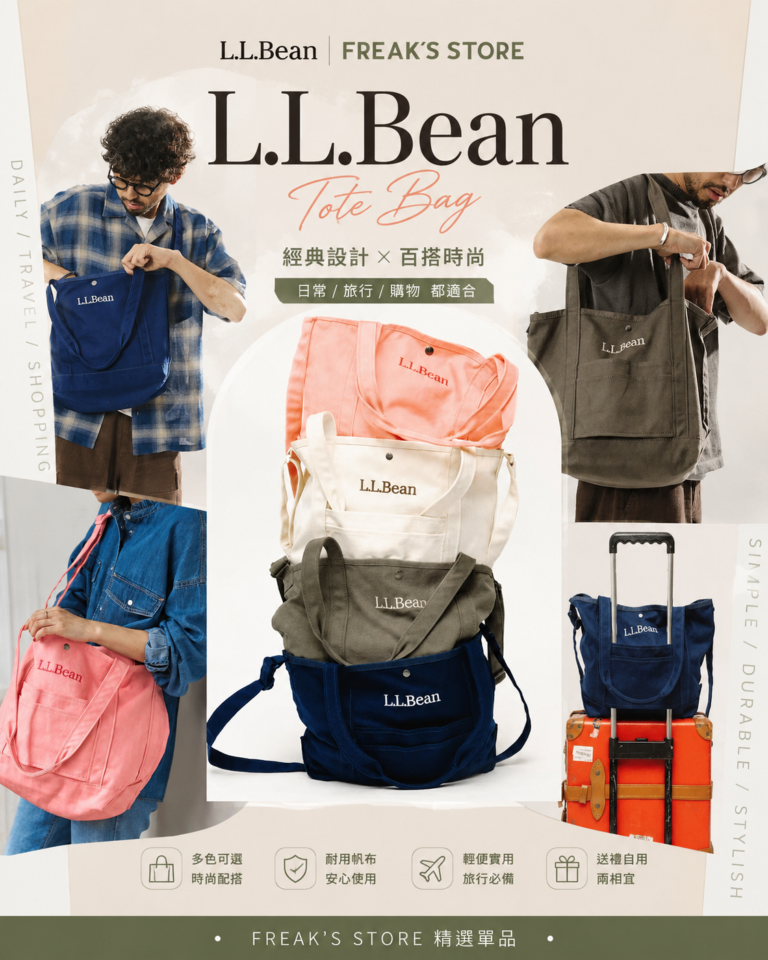 日本L.L.Bean x FREAK’S STORE 別注2way袋
