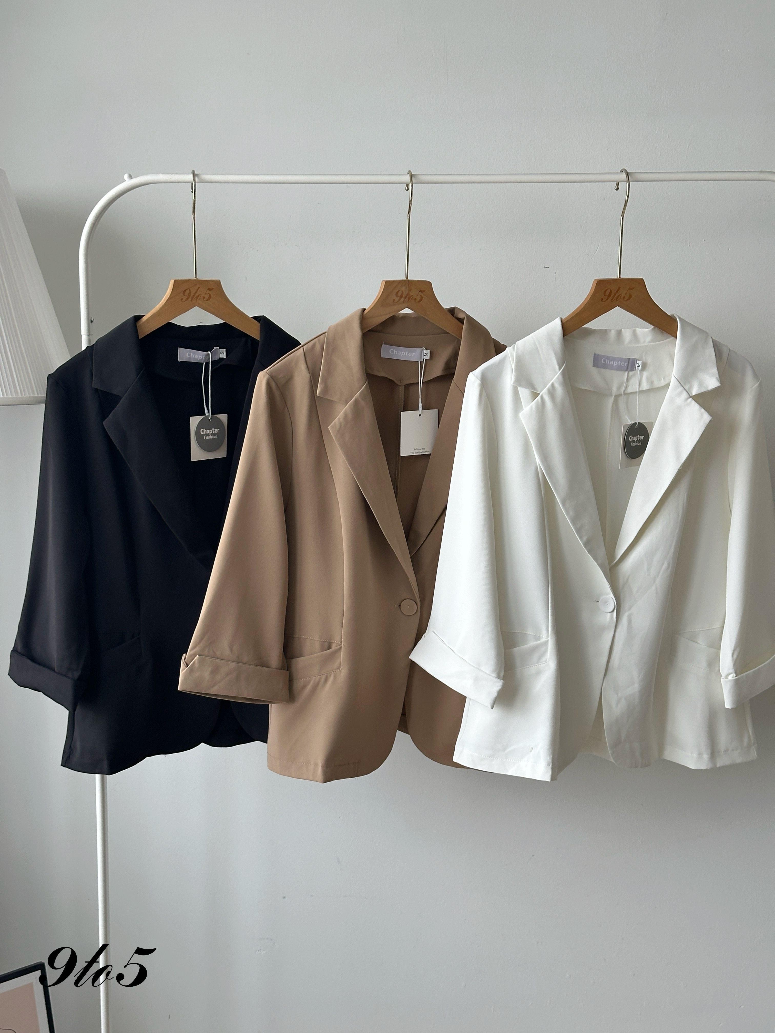 T4198 Half Sleeve Blazer - 3 Colors 