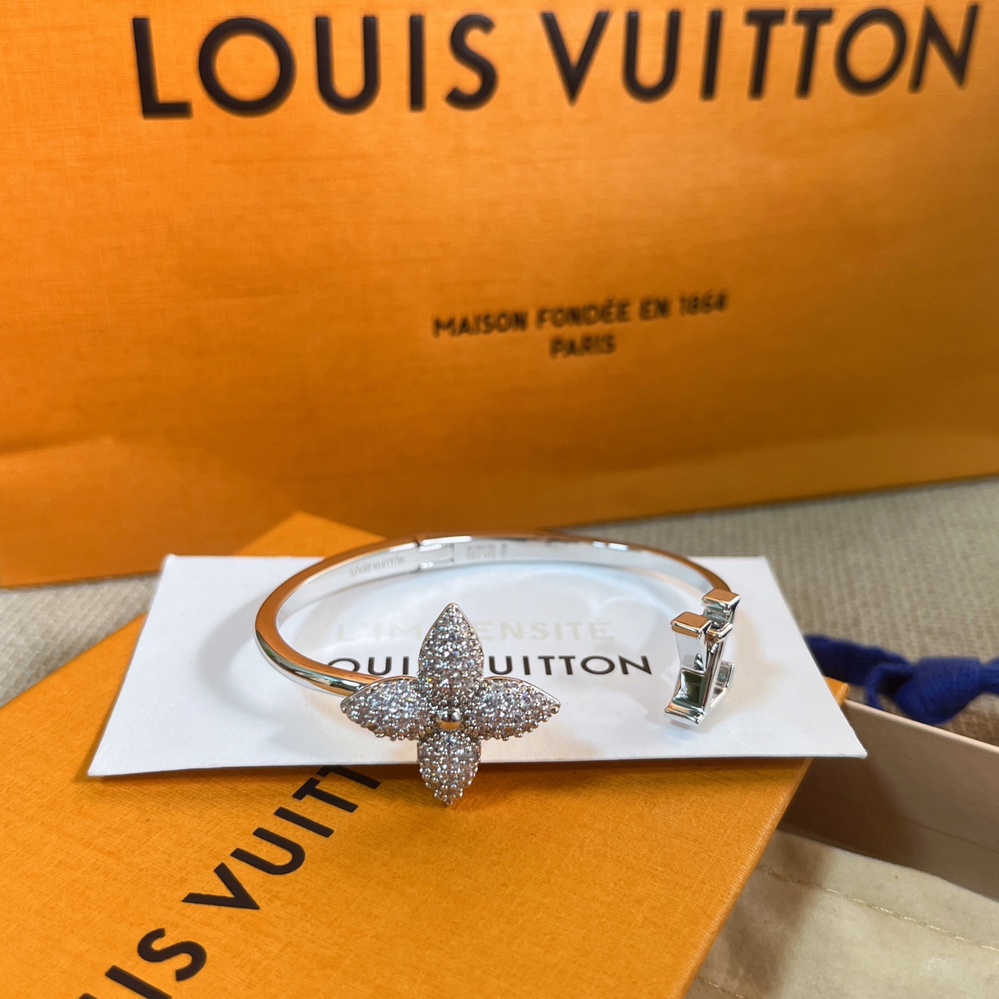 【原單】LV Louisette 簽名款水鑽戒指/手鍊 連禮盒