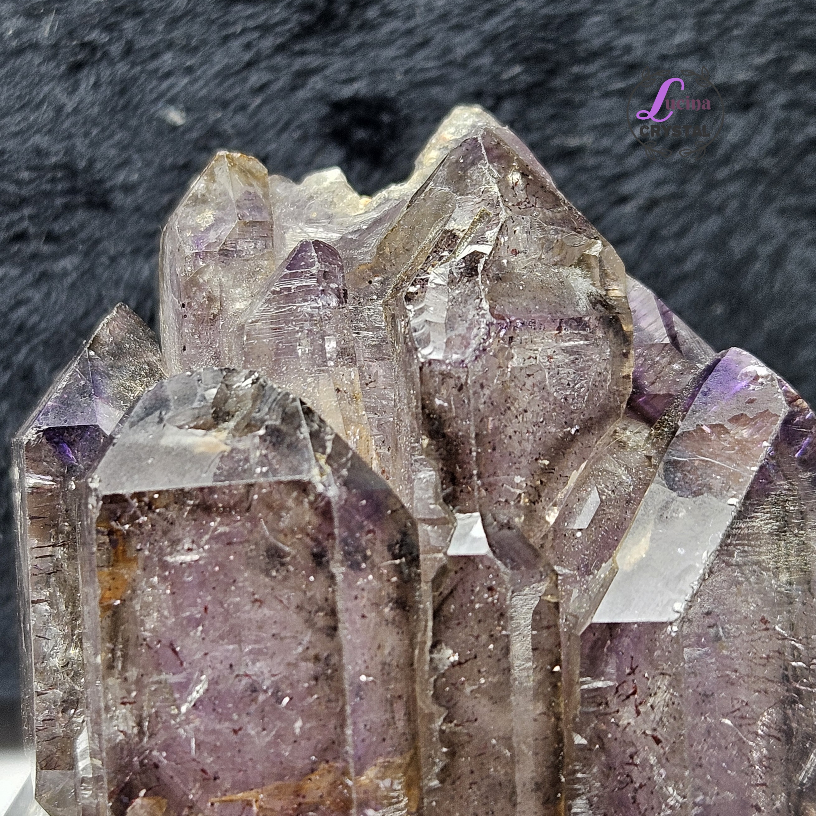 (Co#J327) 超級七骨幹原礦石/ Natural Super Seven Elestial  Quartz