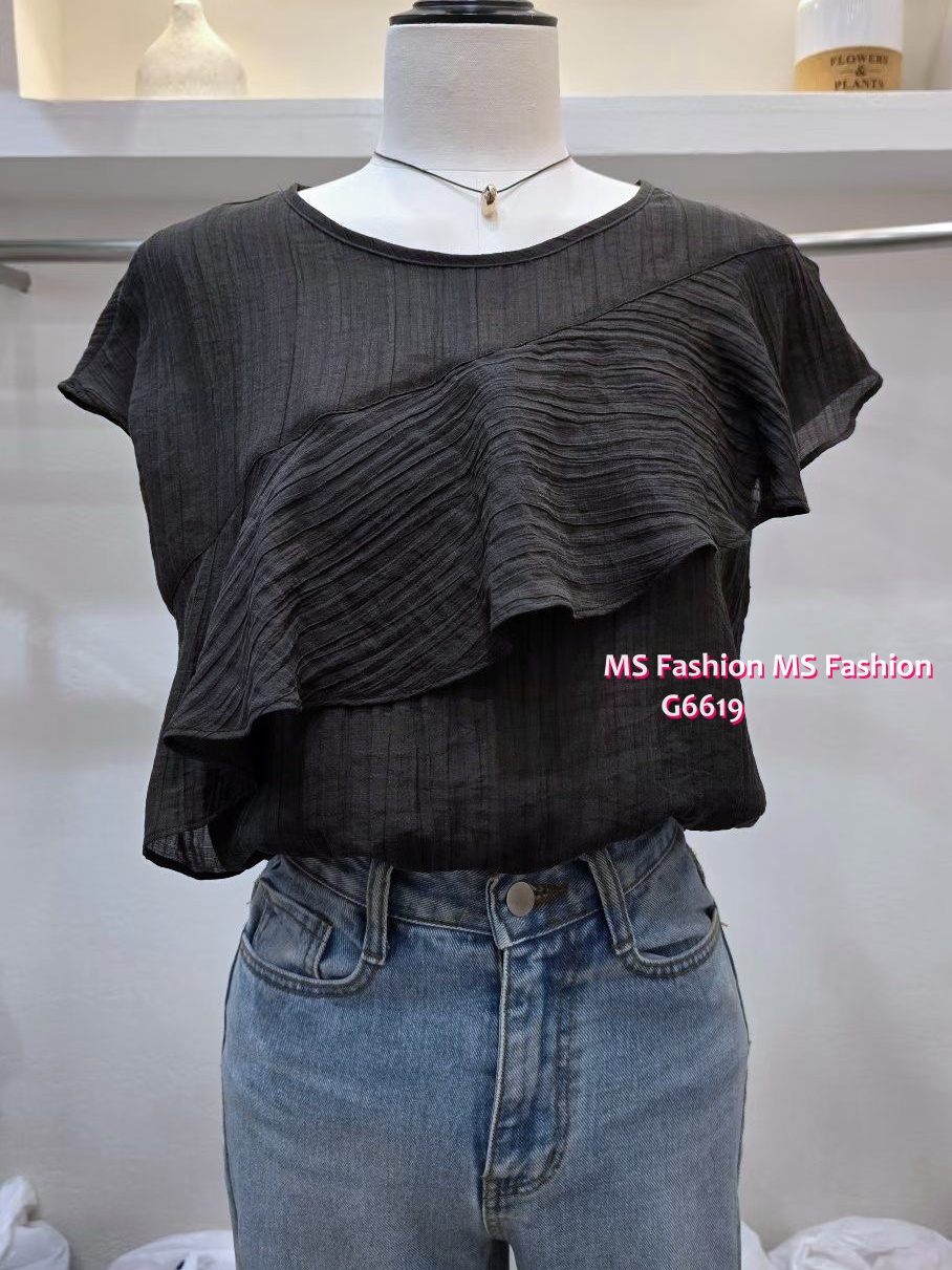G6619 靚料靚色ruffle top