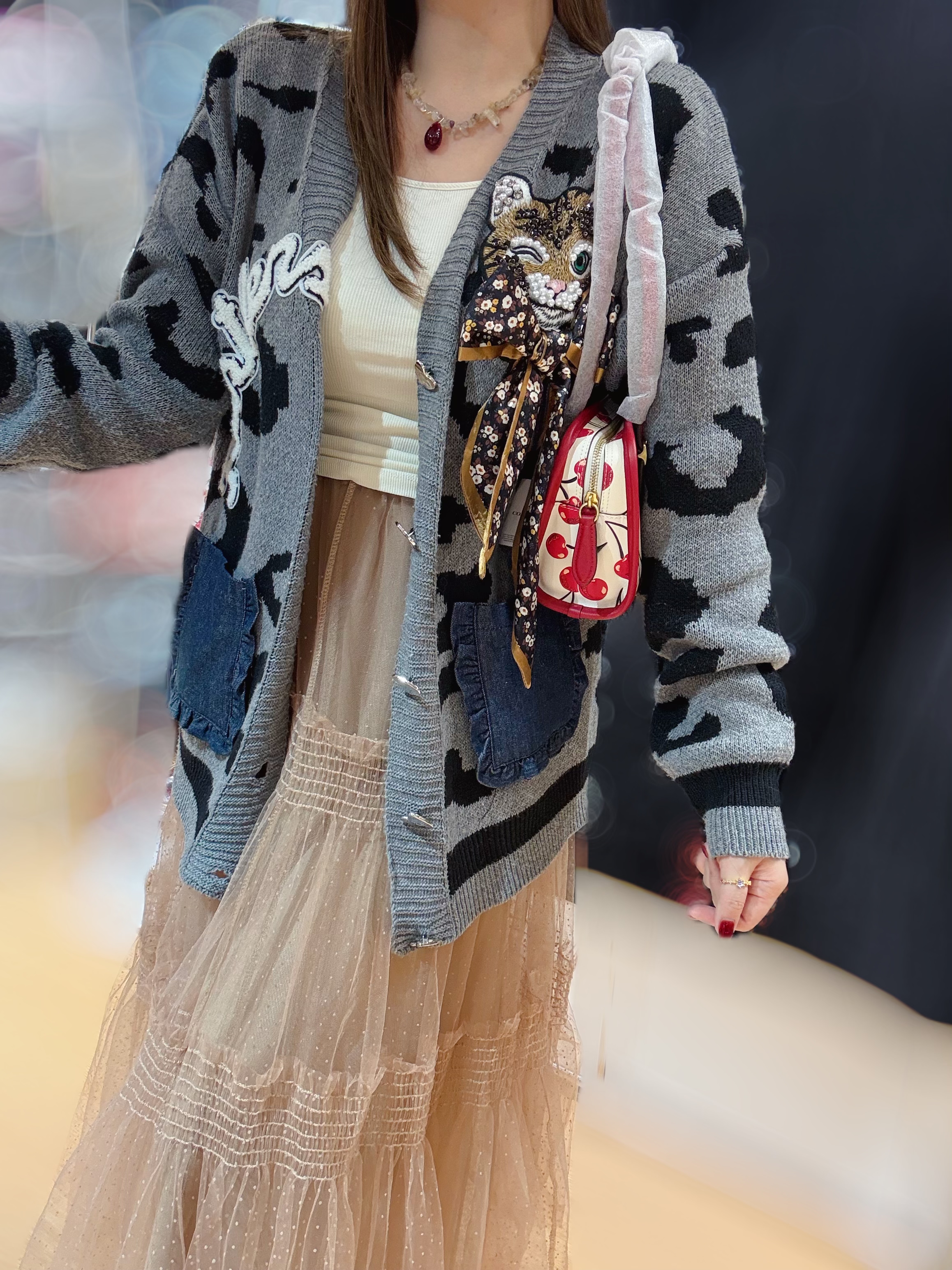 Coach Swing zip bag cherry