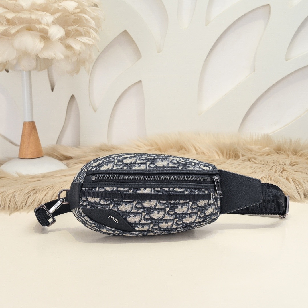 【原單】DIOR Scarab Oblique 經典緹花胸包/腰包 連禮盒