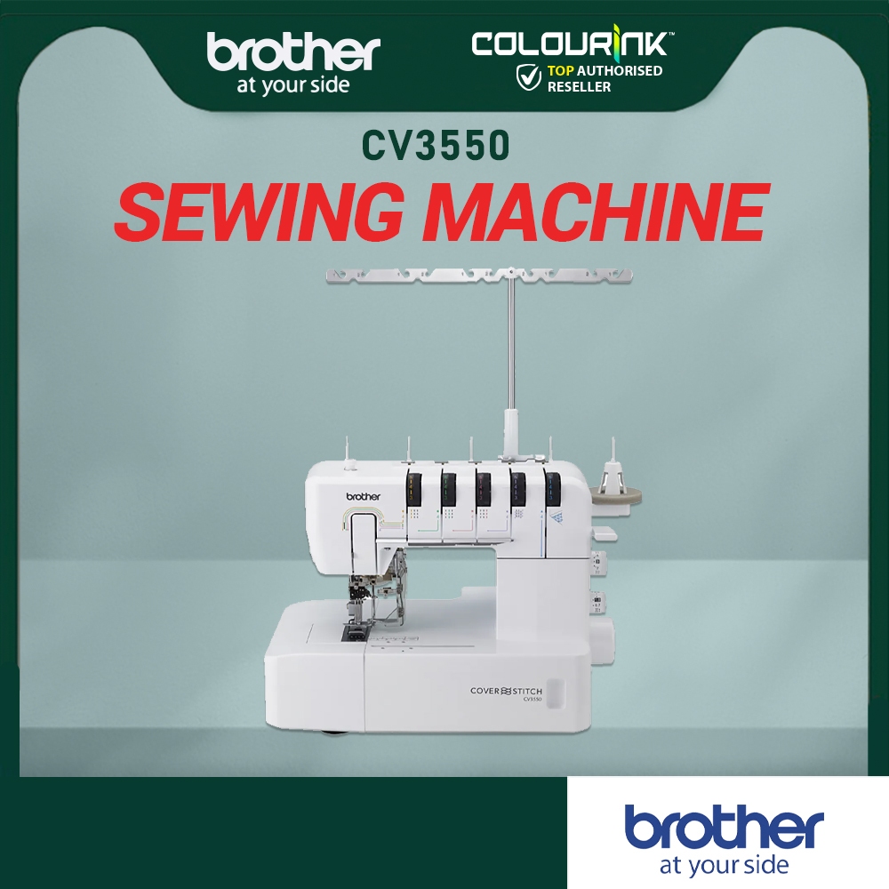 Brother CV3550 Sewing Machine Double Sided Cover Stitch Chain Stitches 1000 spm Free Arm Flatbed Surface Mesin Jahit