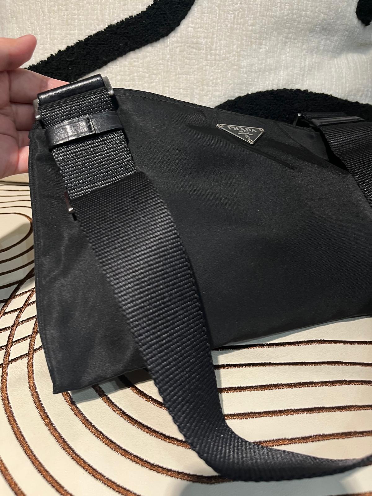 Prada nylon hobo bag black 100%Authentic, 90%New