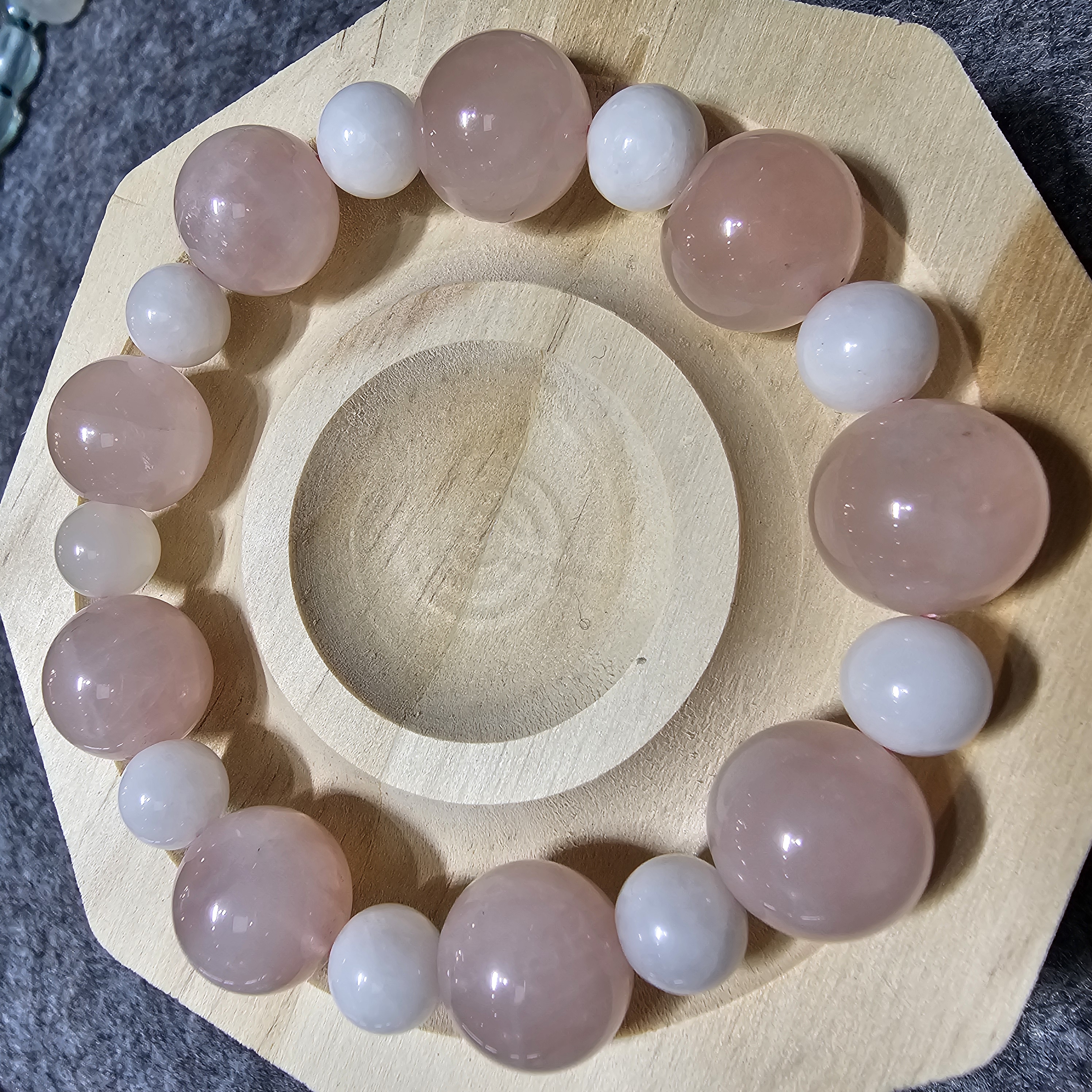 粉紅晶白東寧玉頸鏈