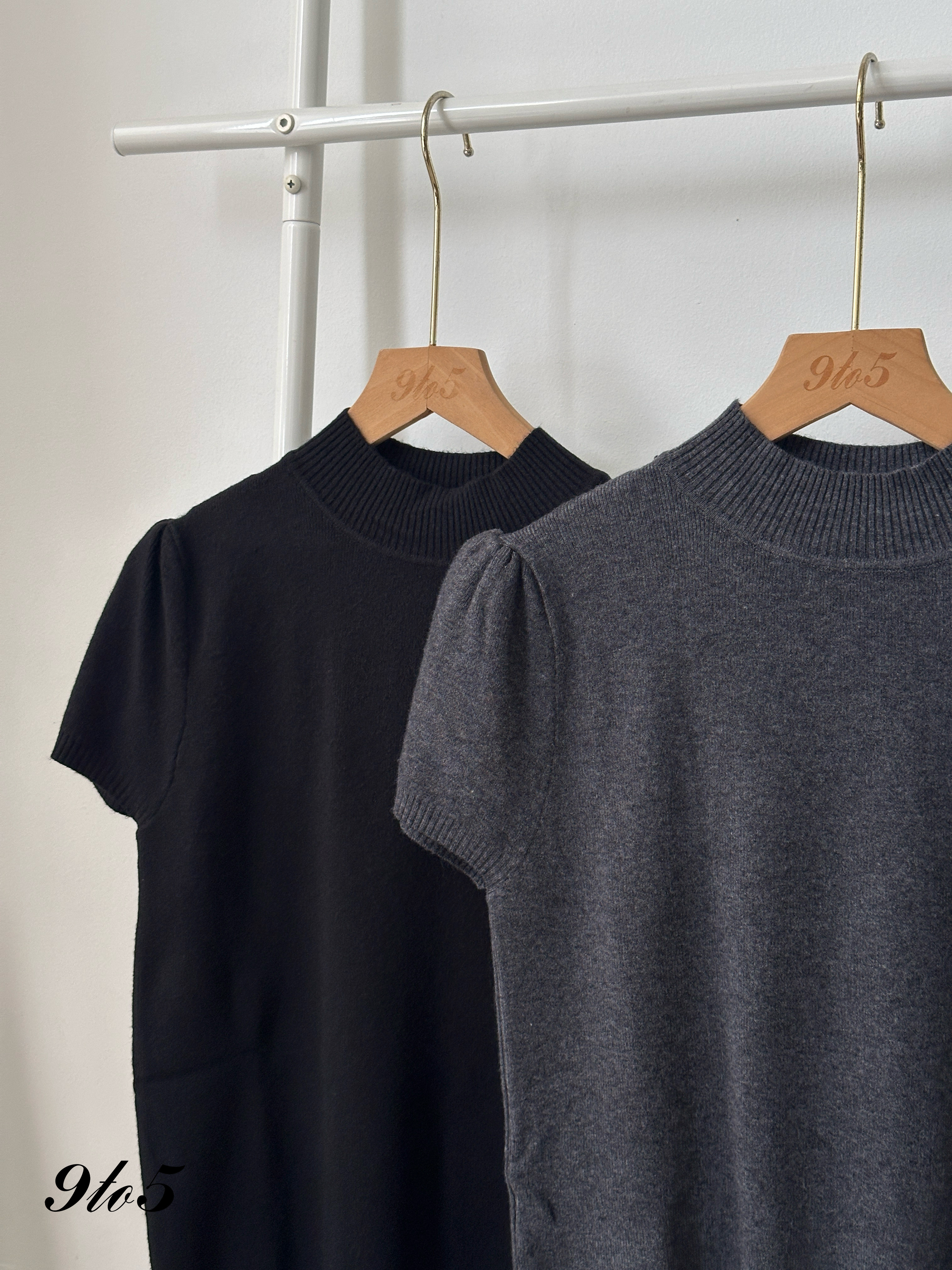 T4008 Puff Sleeve Knit Top - 4 Colors 