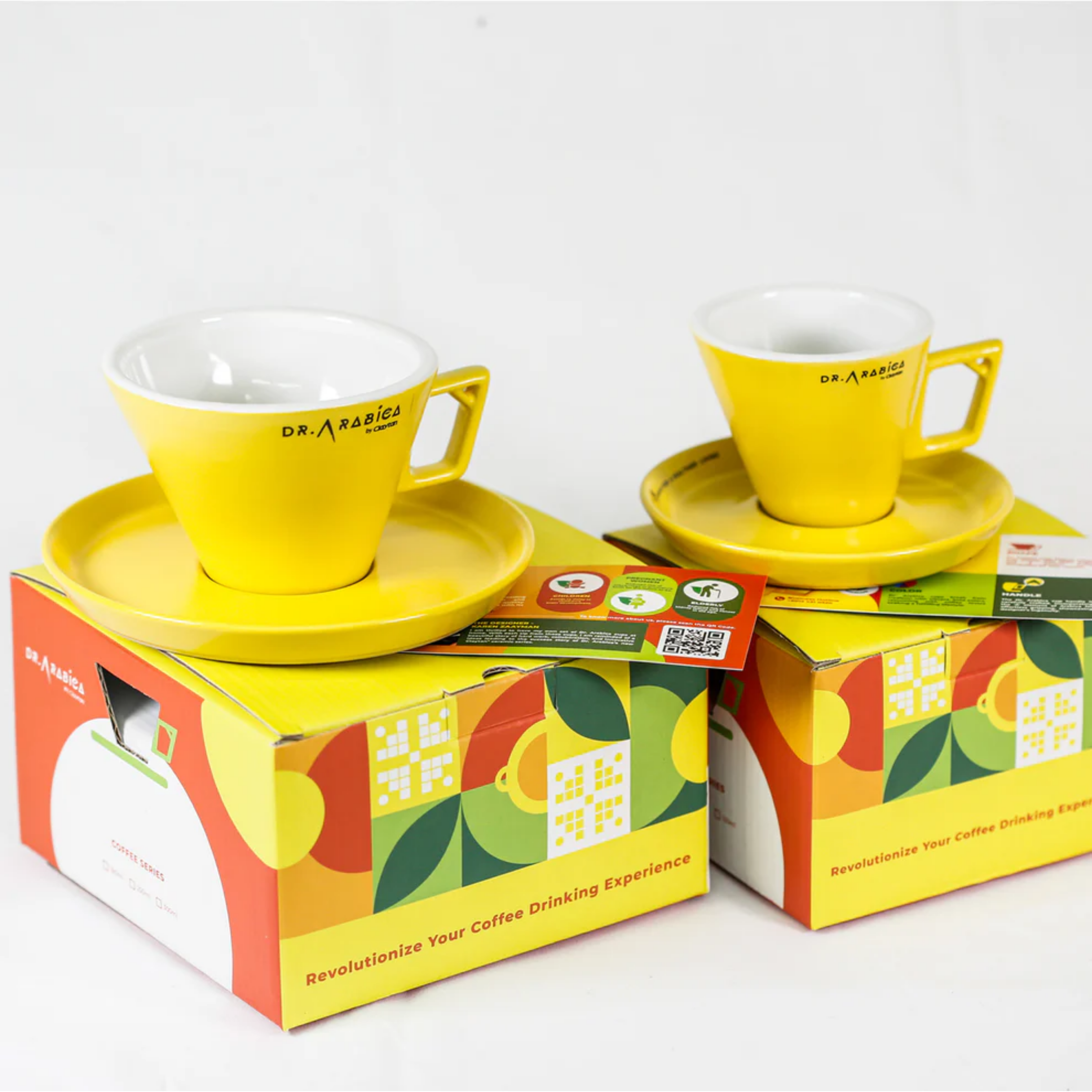 Dr. Arabica Professional Series - Cappuccino 180ml & 250ml Cup & Saucer TML05, TML06 & TML07 with Gift Box