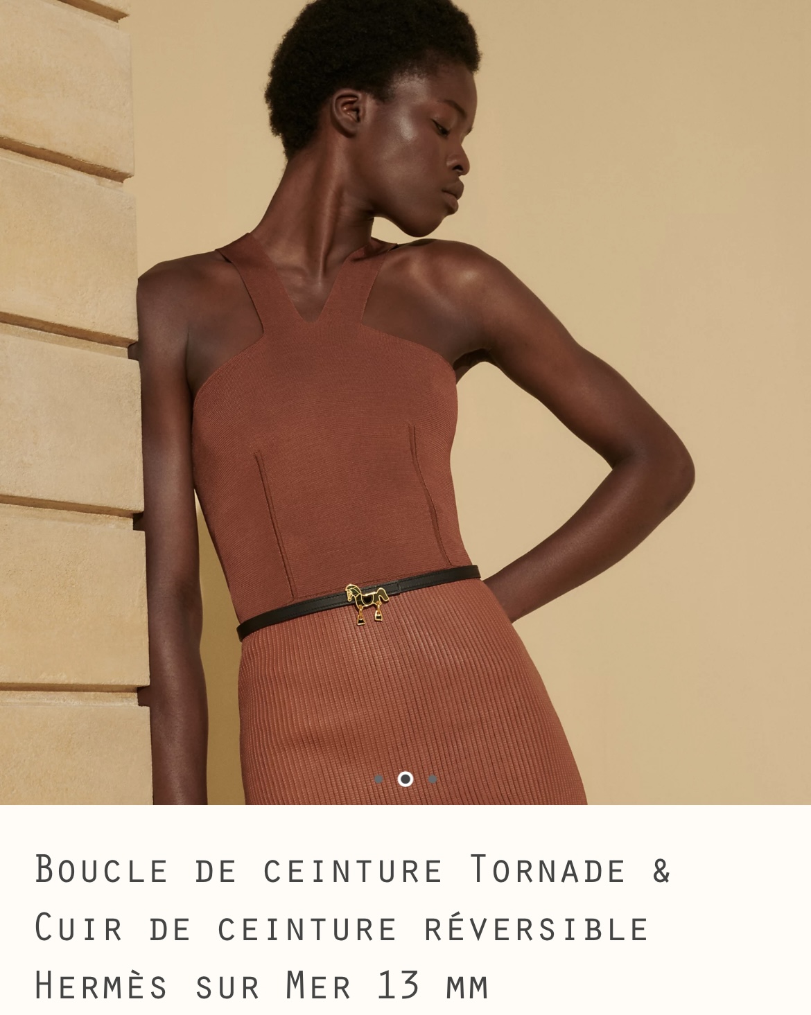 Hermes 全新🆕 13 mm雙面皮帶 + 黑色馬仔可郁腳仔 Tornade 圖案組成皮帶鍍金扣