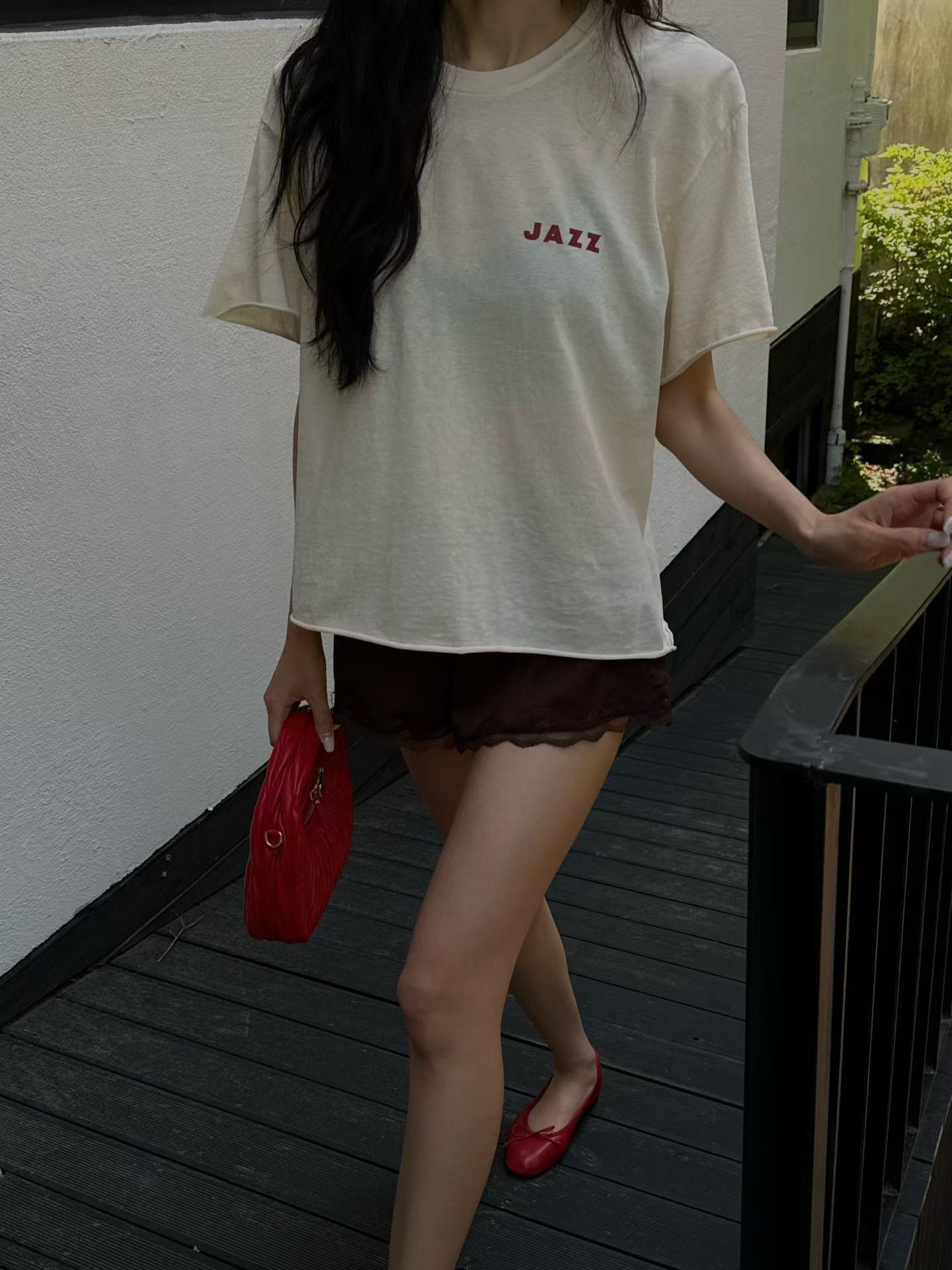 LACE-TRIM LOUNGE SHORTS
