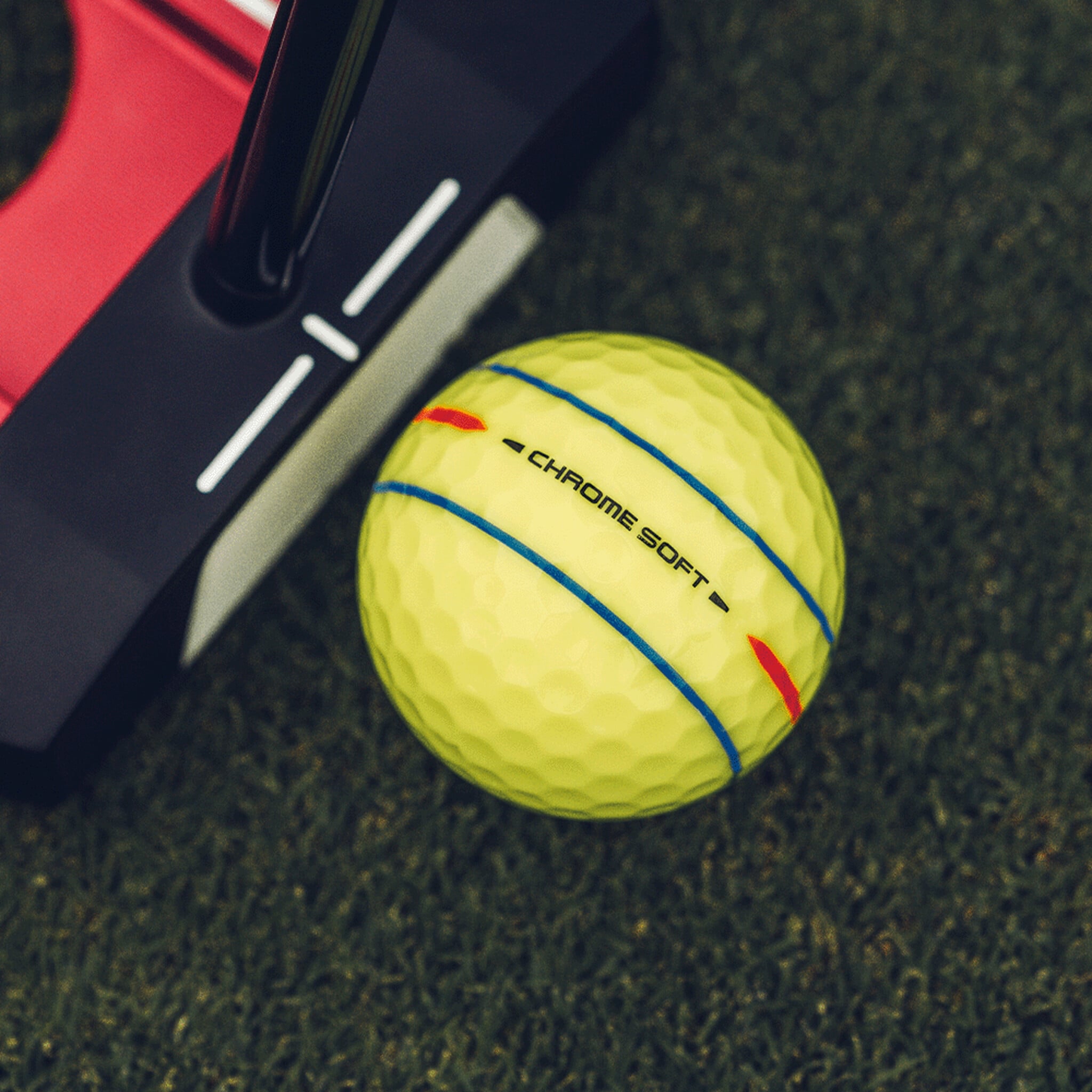 CALLAWAY CHROME SOFT TRIPLE TRACK 360 l四層球- 黃色
