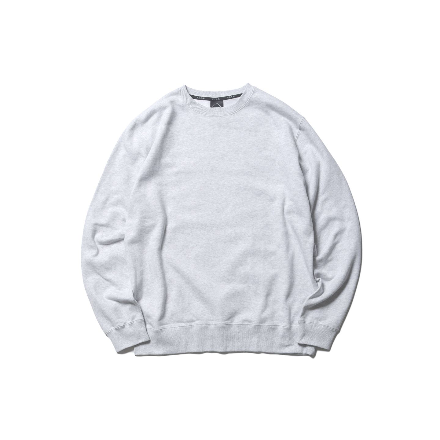 FCRB SYNTHETIC LEATHER APPLIQUE CREWNECK SWEAT / GRAY / XL (FCRB ...