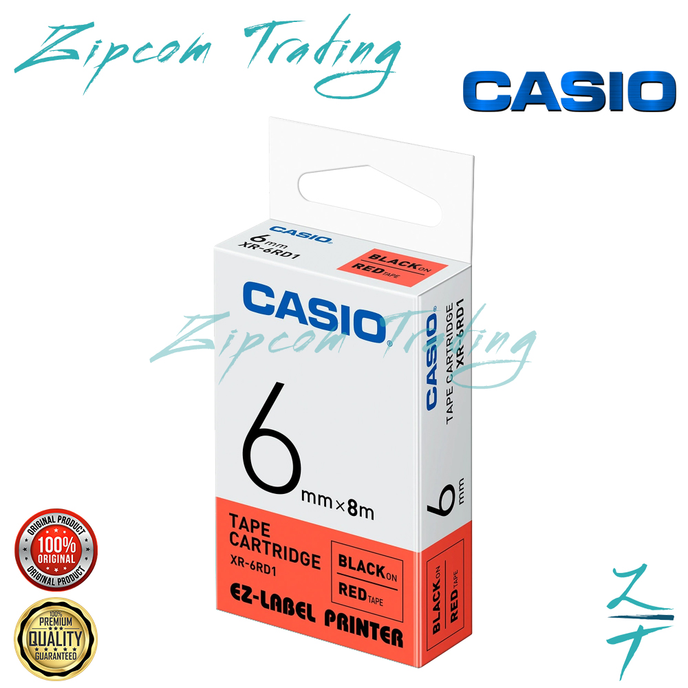 Casio EZ-Label It Printer Tape Cartridge (6mm,9mm,12mm,18mm,24mm)