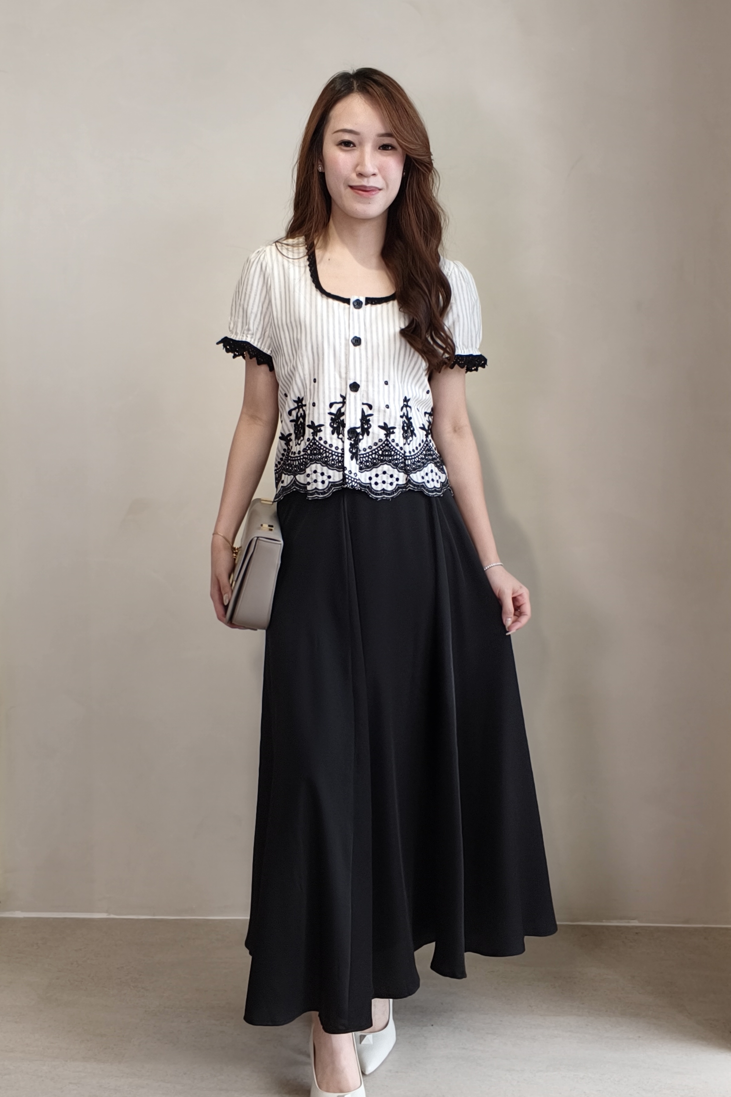 12241347 Celeste Grace Maxi Flare Skirt