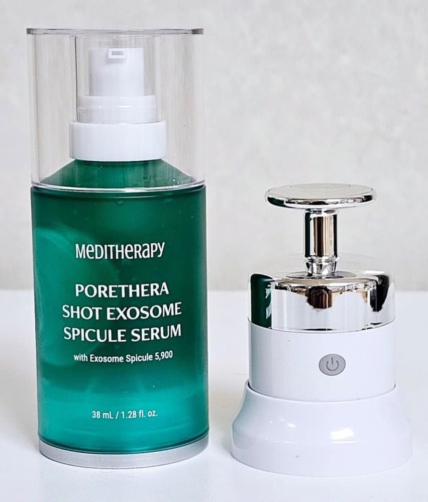 MEDITHERAPY 家居收毛孔護理組合(微毛孔藻針緊緻精華38ml ＋微毛孔藻針精華導入美容儀) ⏰預購商品⏰