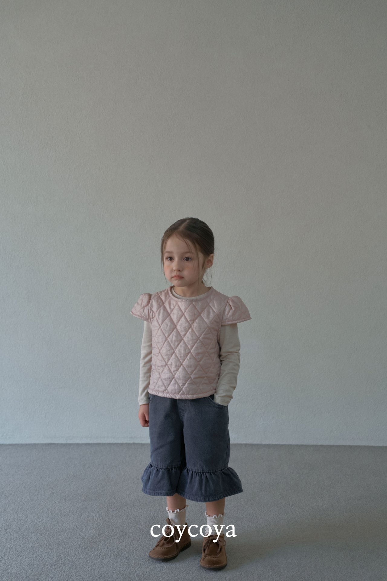 🌸預訂 韓國直送🌸🇰🇷COYCOYA兩色荷葉邊寬鬆牛仔褲