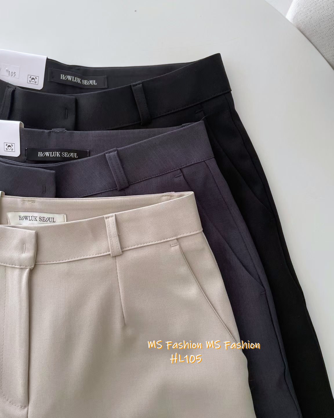 HL105 韓國🌼Howluk靚料闊筒西褲