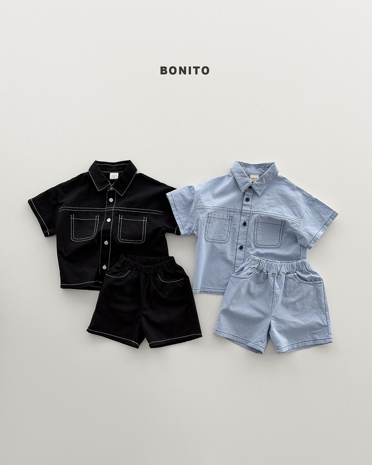 Bonito | Shirt and bottom set(Light blue L105-115)