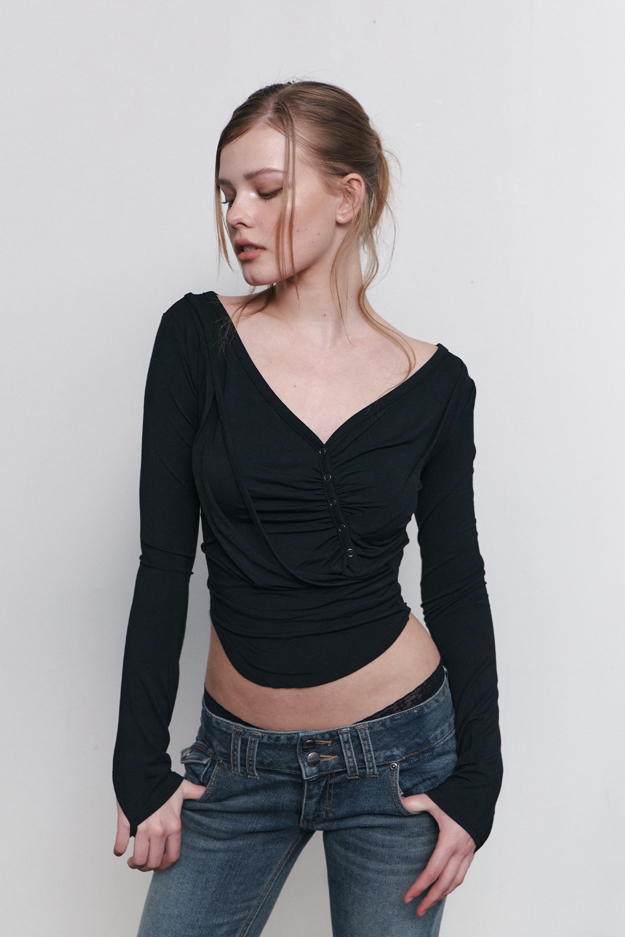 pleaseNOFOLLOW - Deba Long Sleeve Top (Black)
