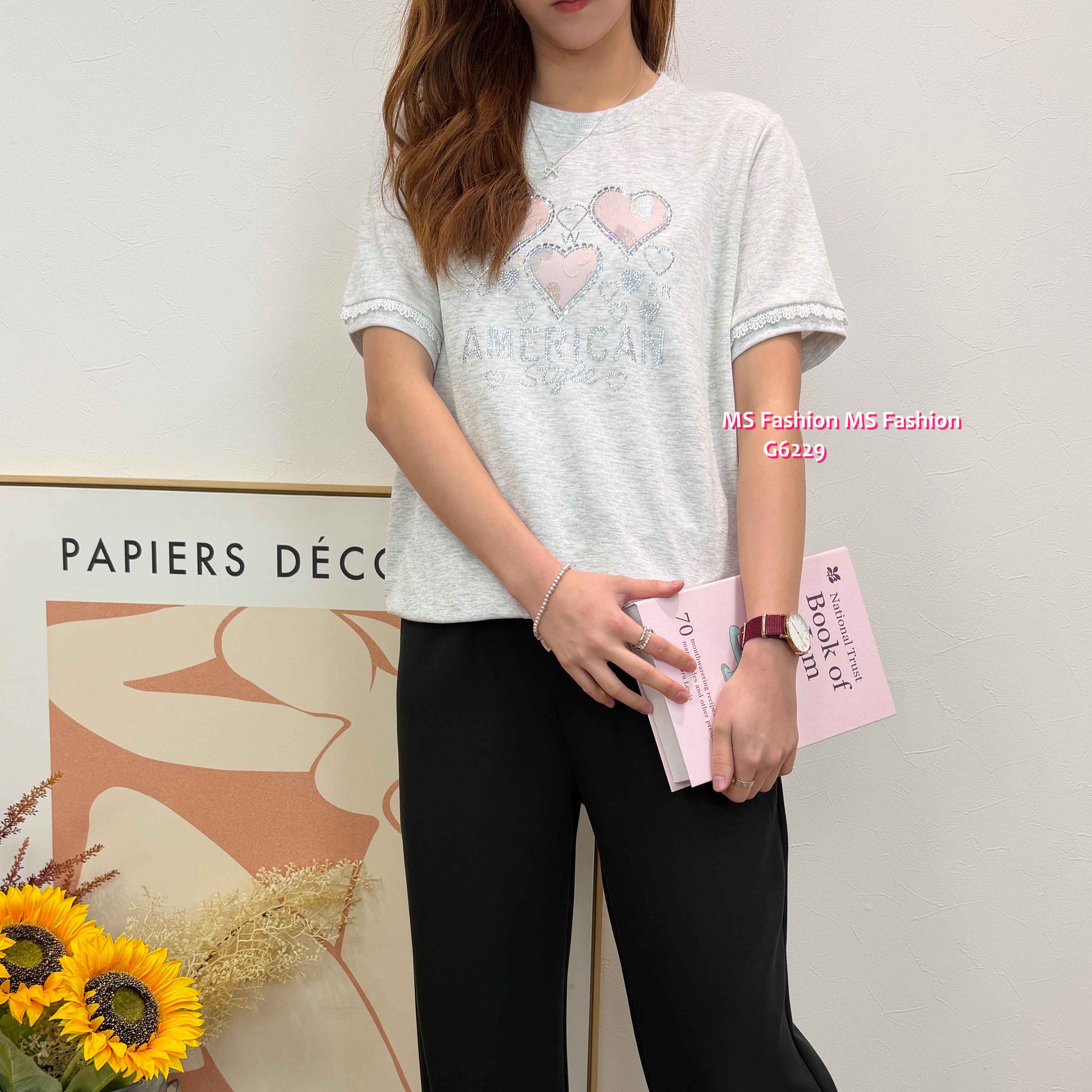 G6229 韓國🇰🇷閃石心心top