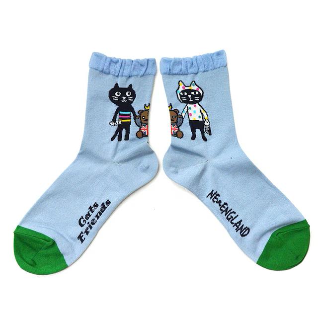 Pebbly x New England Teddy Bear Socks