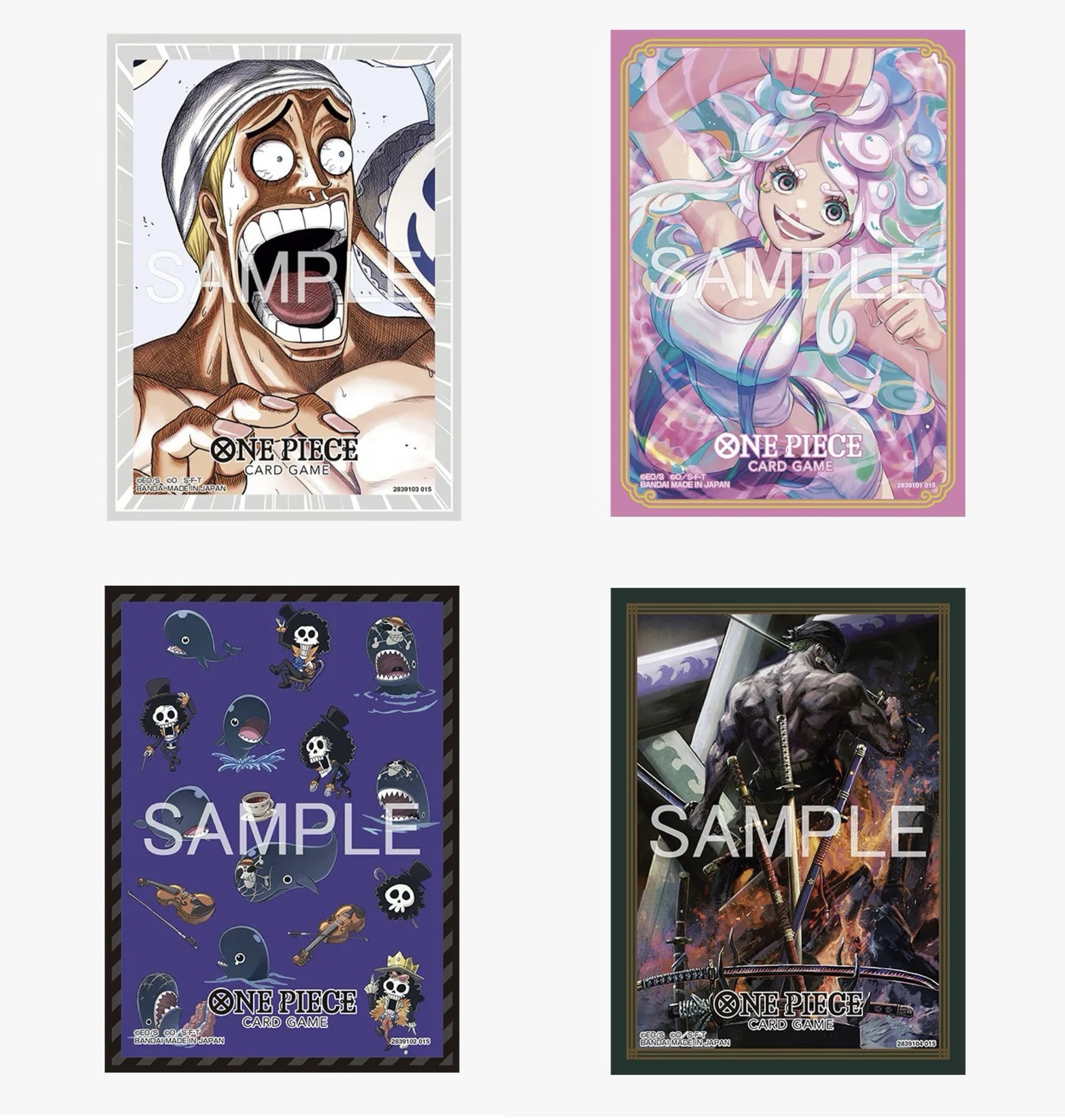 ONE PIECE 卡牌遊戲 官方卡套14彈(艾涅爾/寶珠·波妮/布魯克&拉布/羅羅亞·索隆)