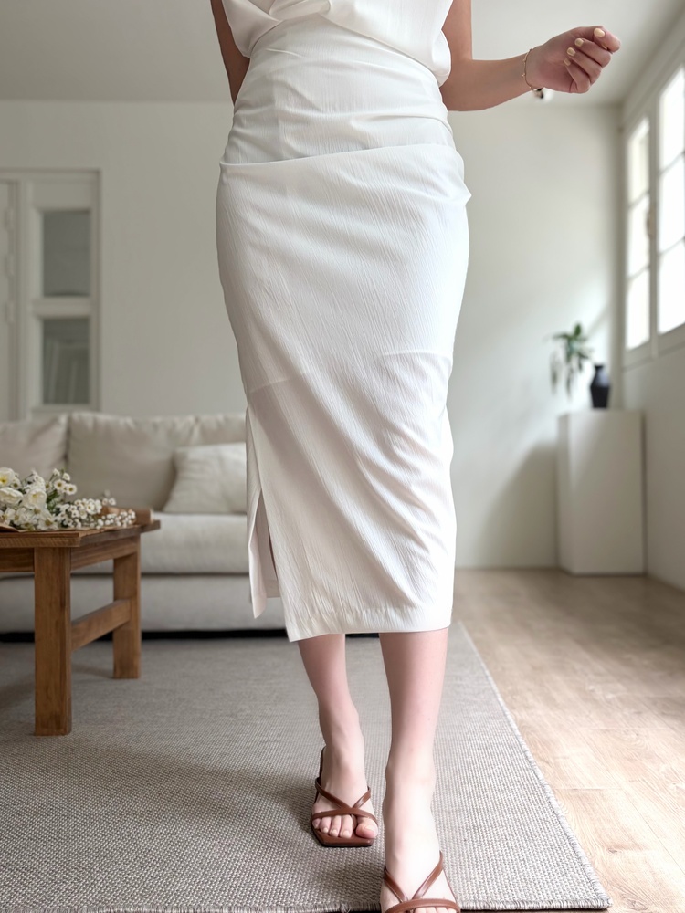 Lyra Ruched Set (White)