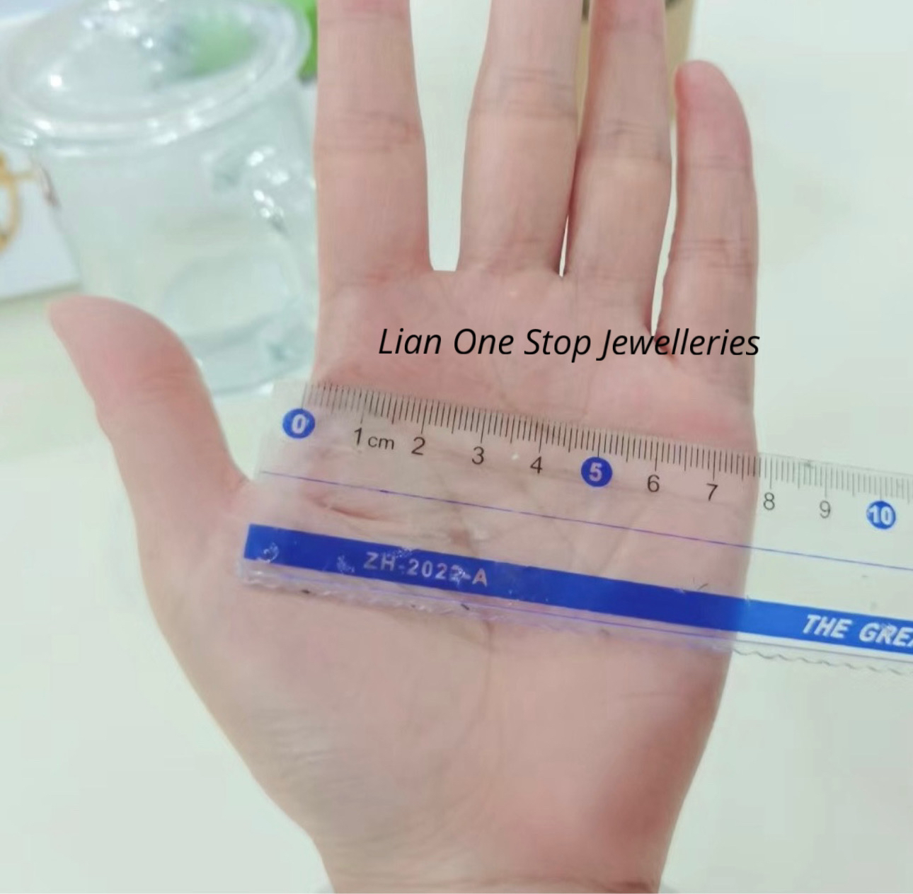 5.7cm Code: LOSJ3029 Green Carved Lucky Flower Myanmar Jade 