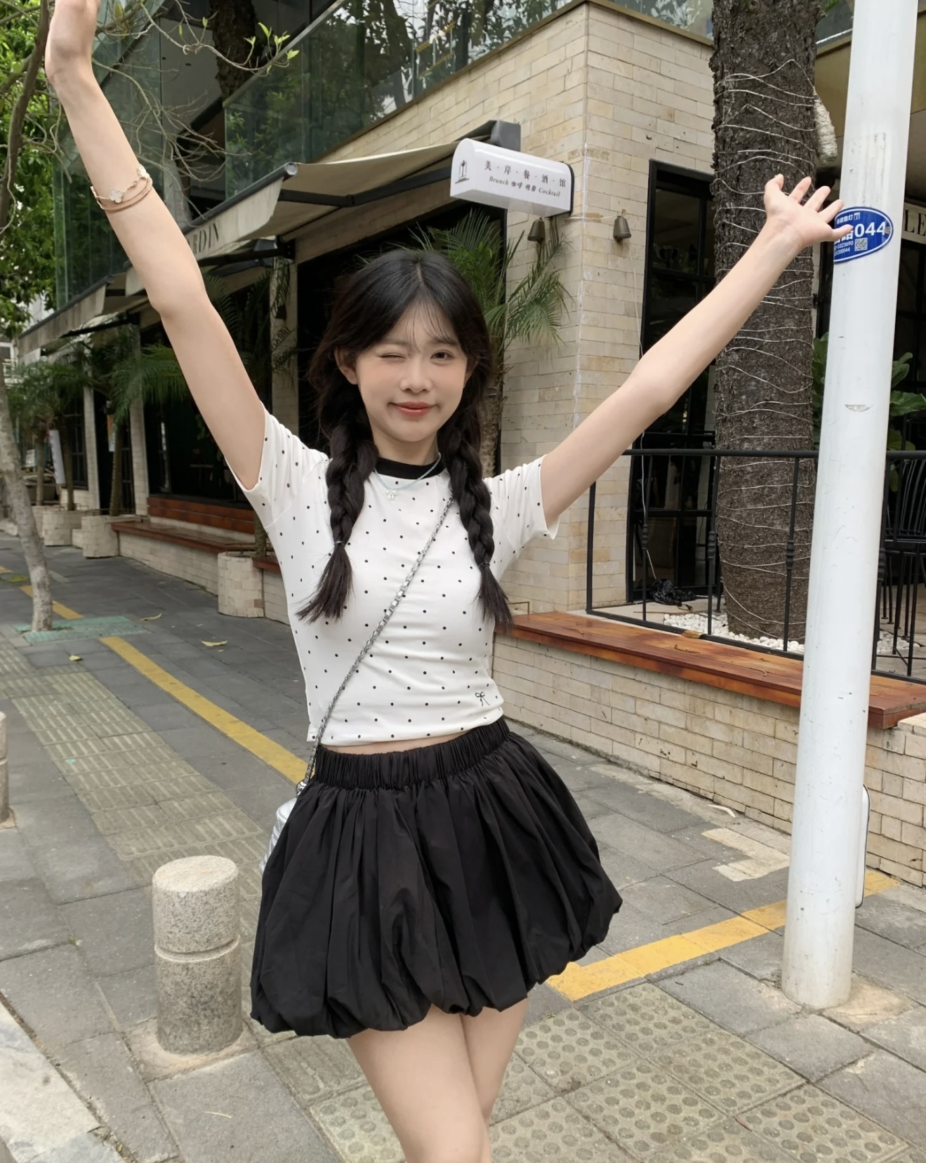 SK220段面泡泡蓬蓬短裙