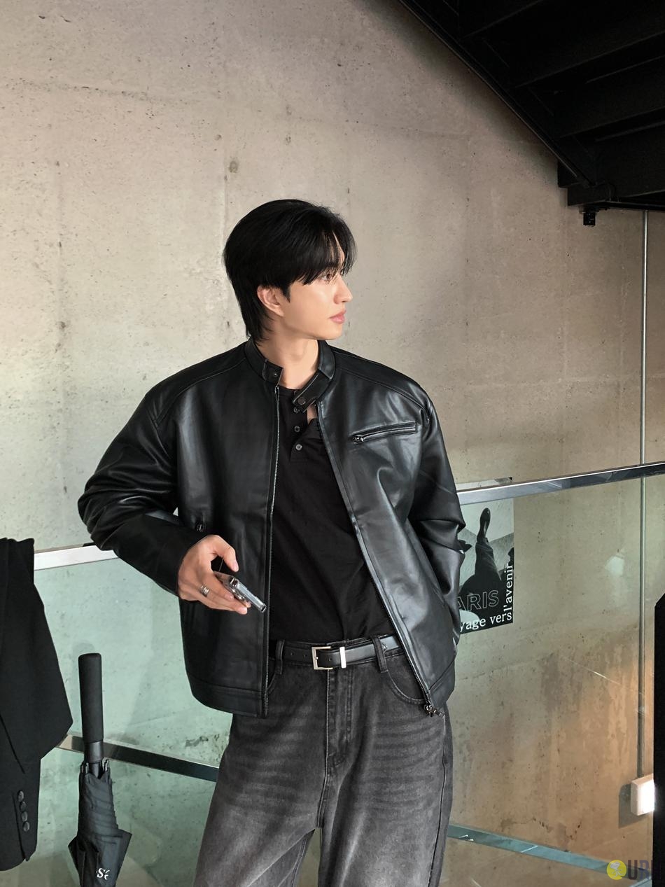 【100%保證韓國直送】復古質感亨利領竹節棉寬鬆長袖 Tee Henley Neck Slub Cotton Tee RL113975