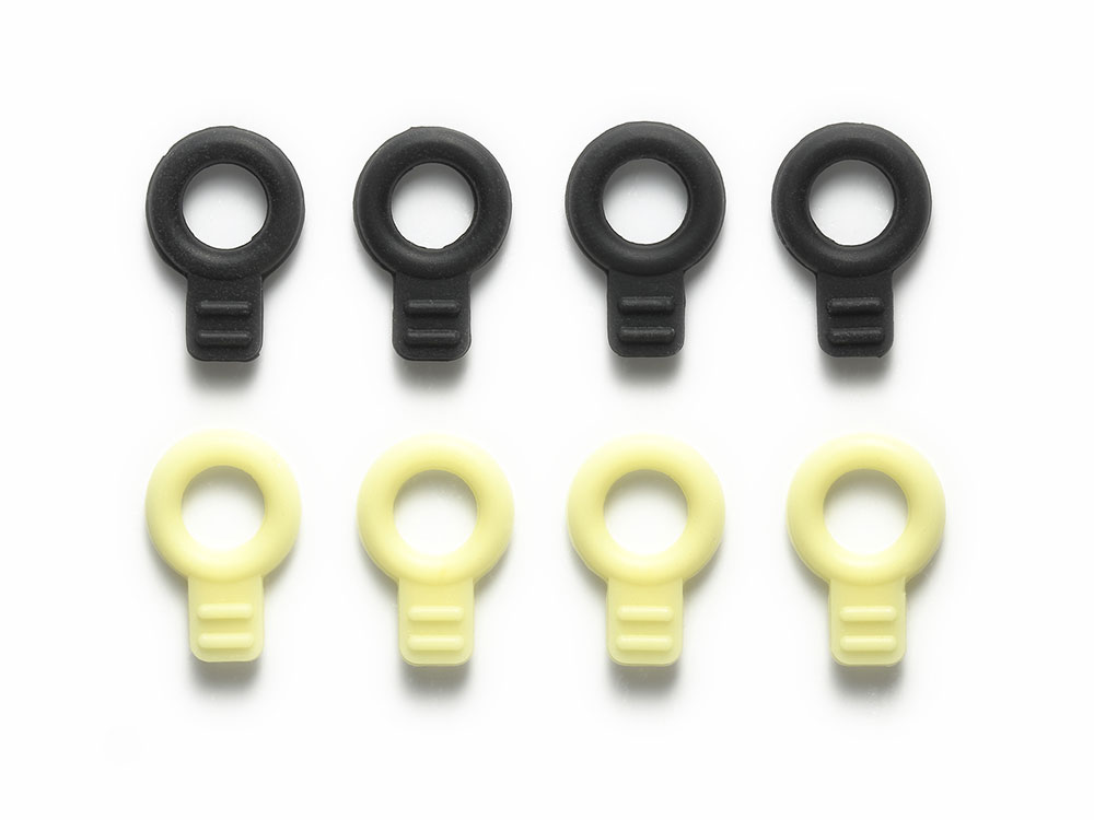 RUBBER BODY CATCHES (BLACK/YELLOW) MINI 4WD STATION