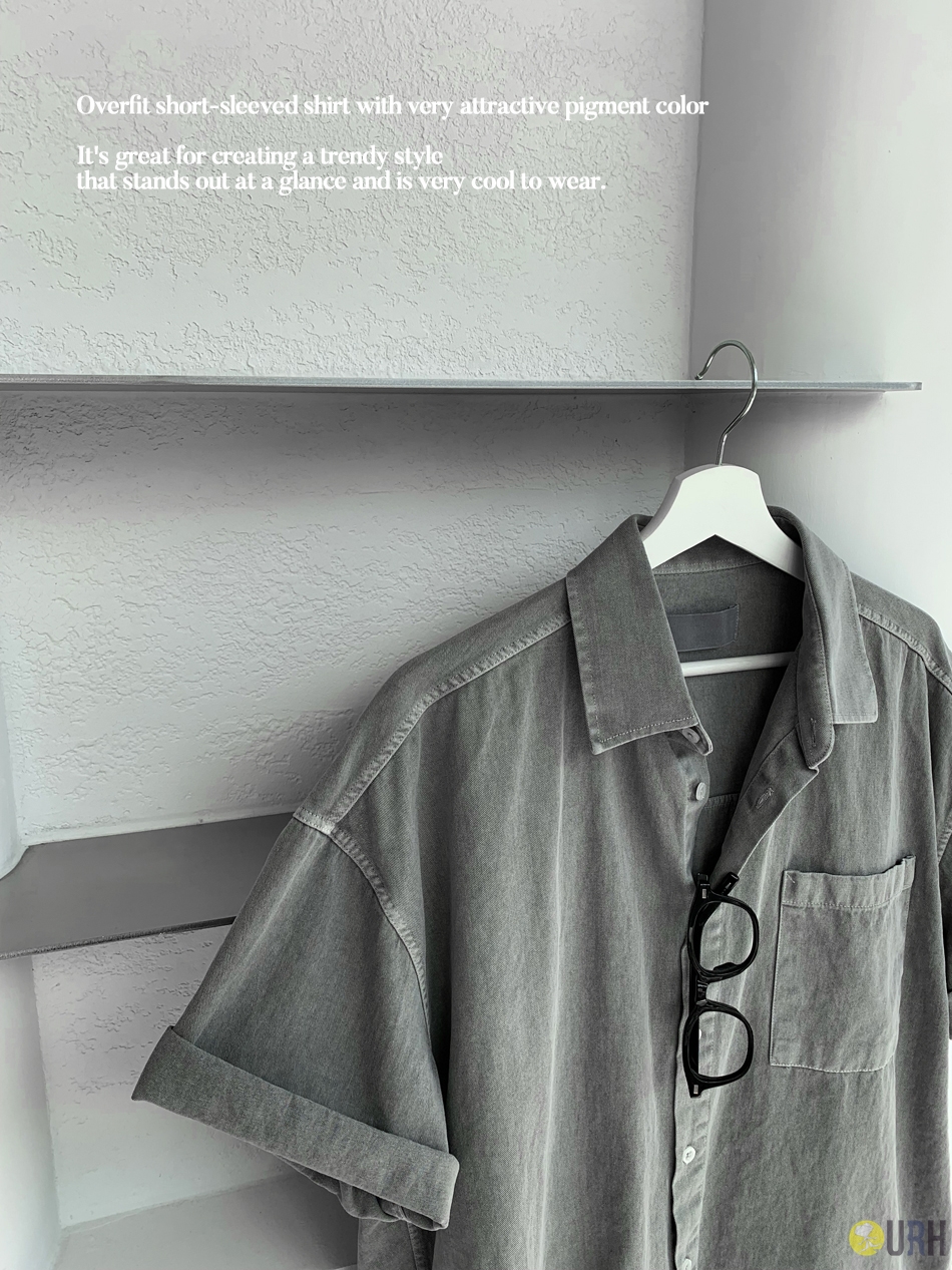 【100%保證韓國直送】高密度顏料洗水挺闊寬鬆短袖襯衫 👕 [5 color] RL113030