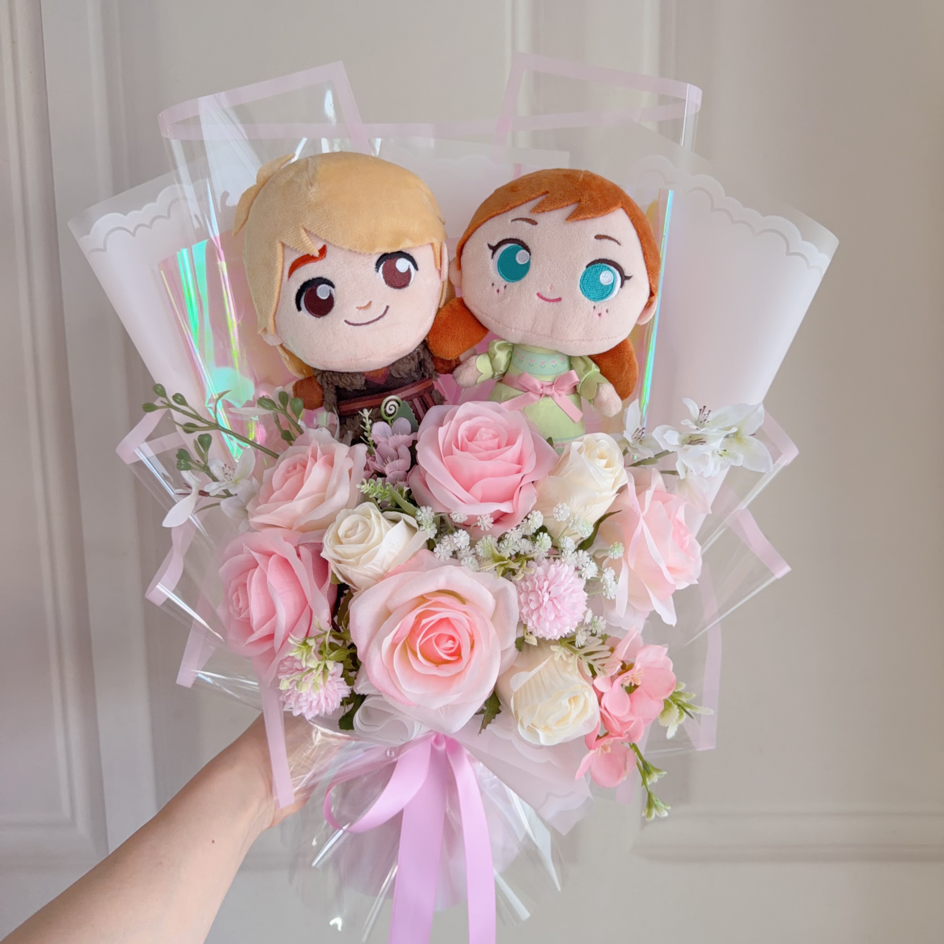 (現貨) Frozen Anna&Kristoff公仔花