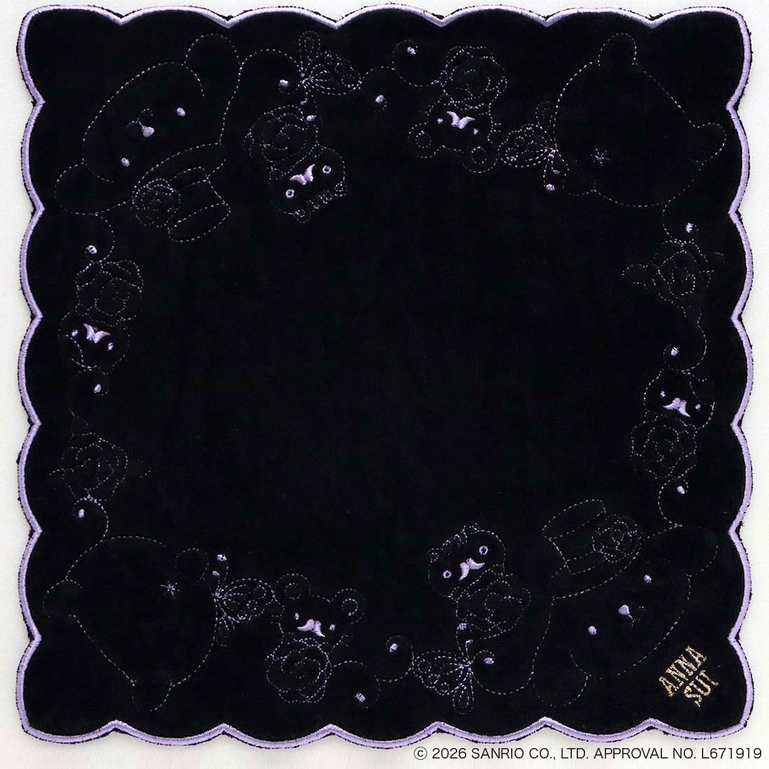 🎀【預訂】Anna Sui x Pompompurin  刺繡毛巾手帕 B