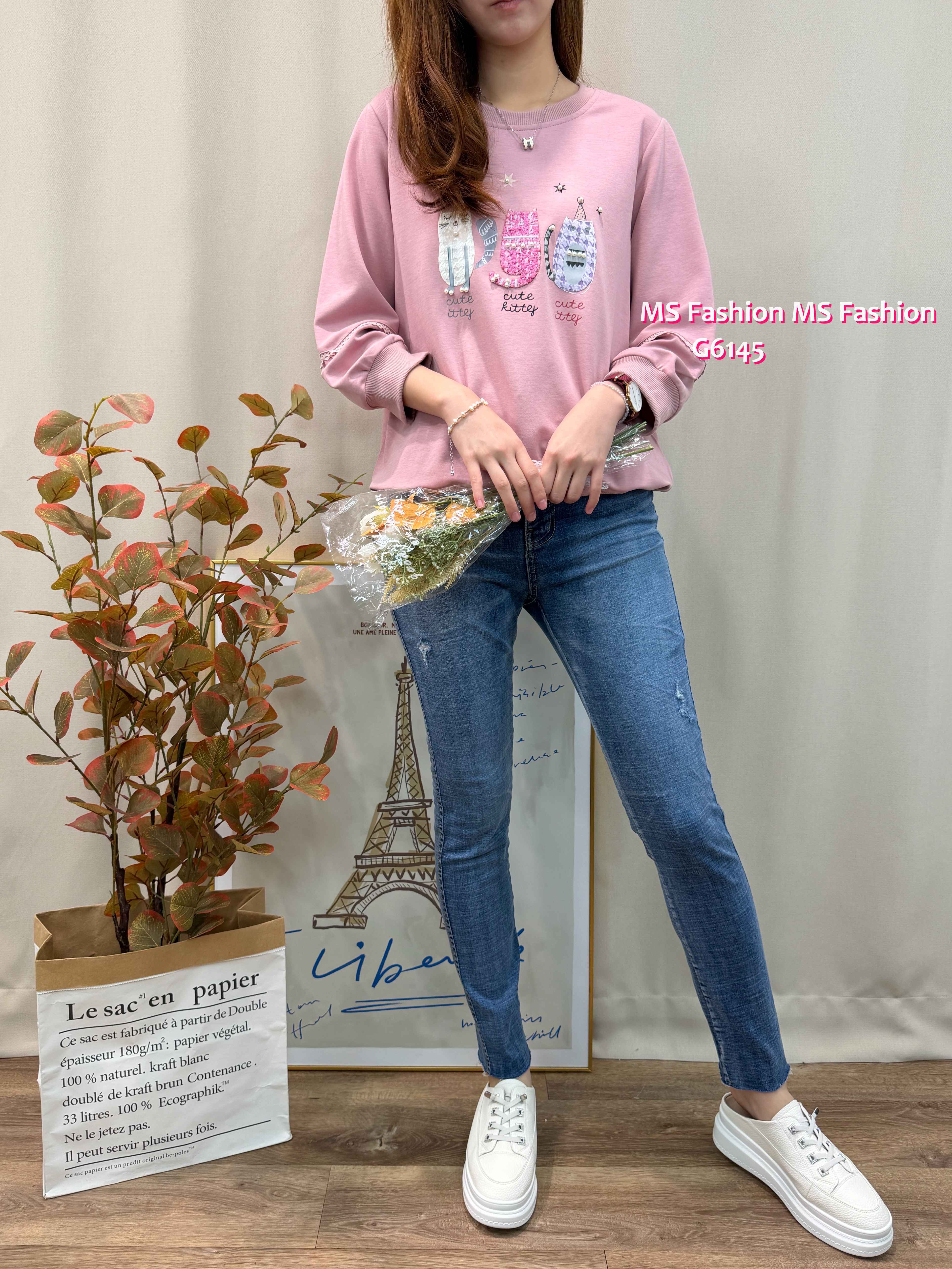 G6145 韓國🇰🇷可愛貓咪top