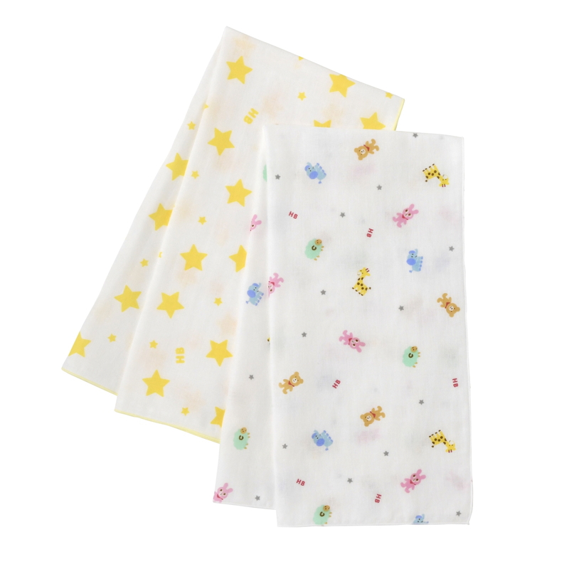 🇯🇵預訂 日本直送🇯🇵日本製Hot Biscuits 春夏款黃色動物新生兒純棉打底八件套