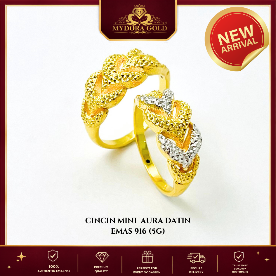 MYDORA Emas 916 Cincin Mini Aura Datin (5G) l EMAS 916/22K