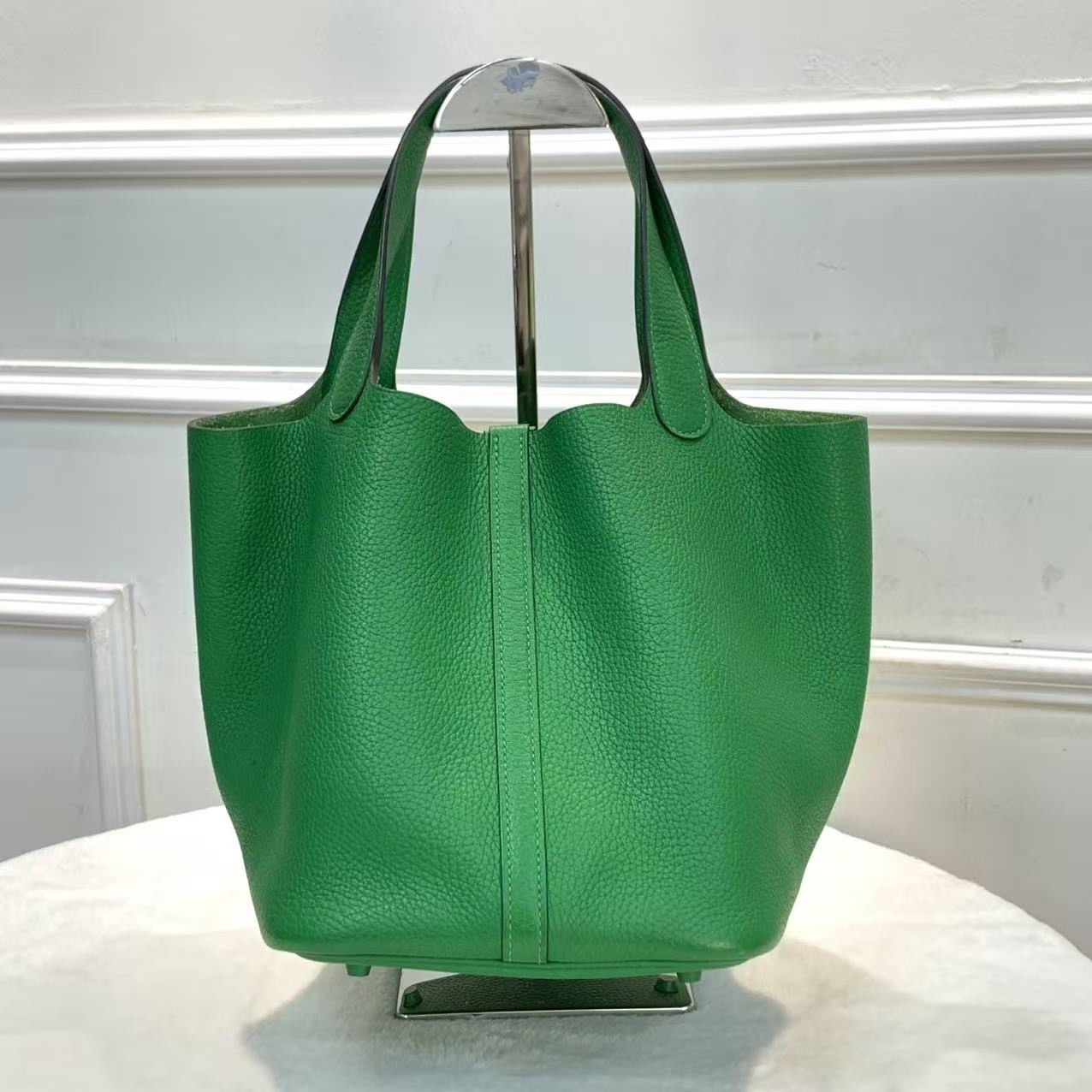 【絕版門市最後一個竹子綠色】Hermes picotin 22菜籃子 竹子綠