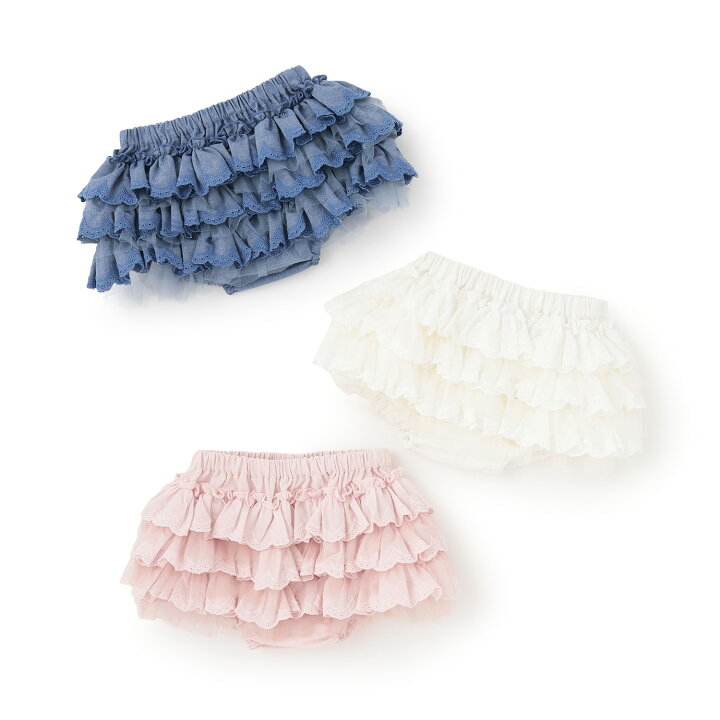 🇯🇵預訂 日本直送🇯🇵Petit Main三色蕾絲花邊層疊燈籠褲