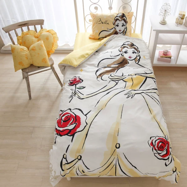 預訂 | 日本 迪士尼貝兒公主 單人床單被袋連枕頭袋(三件裝)