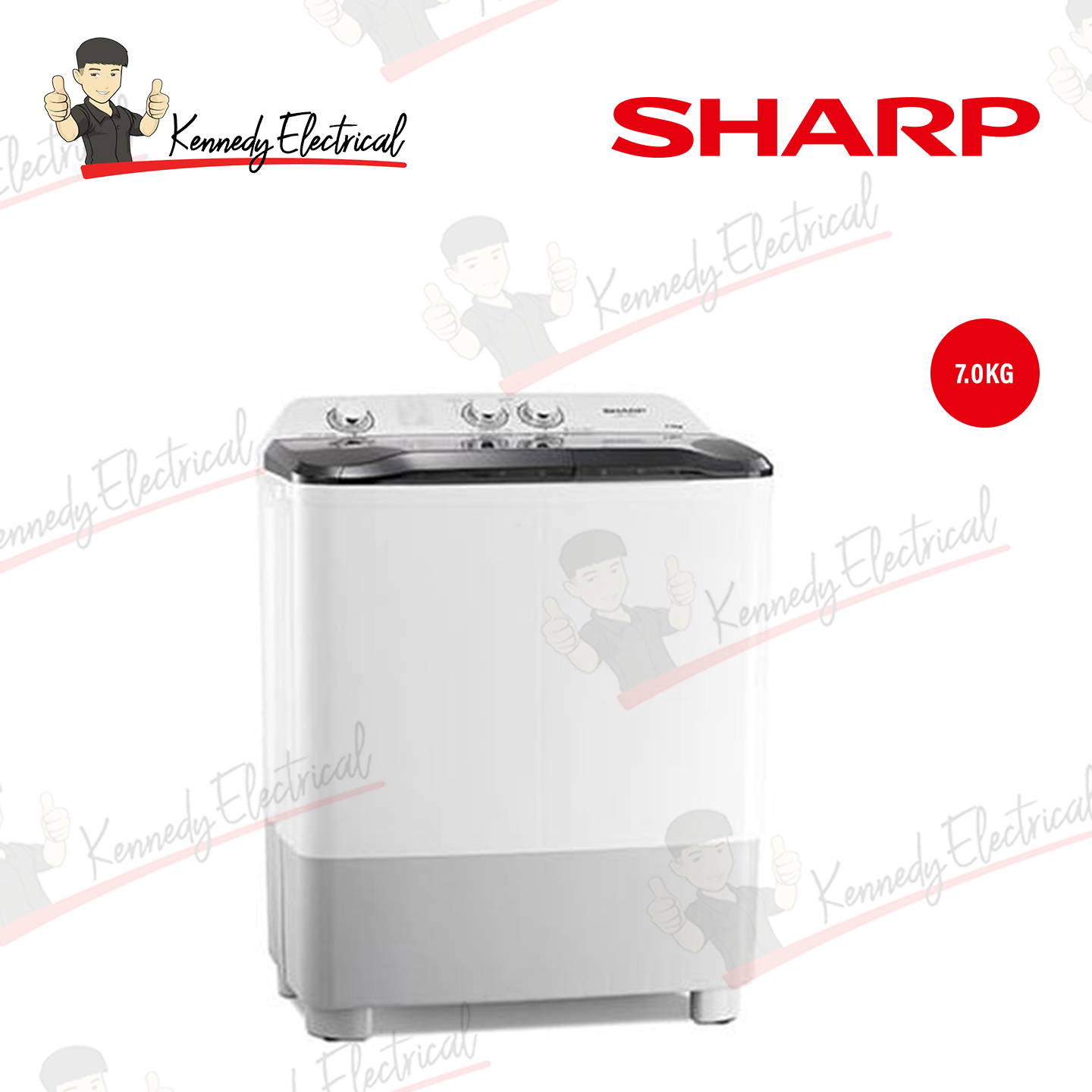 Sharp 7kg Semi-Auto Washing Machine (EST7015)