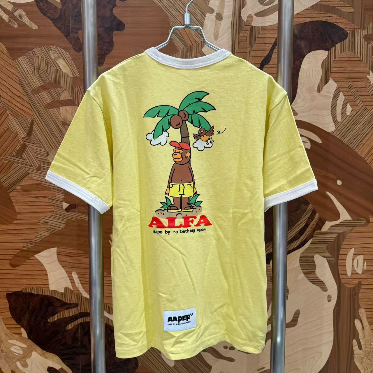 AAPE Relaxed fit AAPER graphic ringer tee (1828) 寬鬆版
